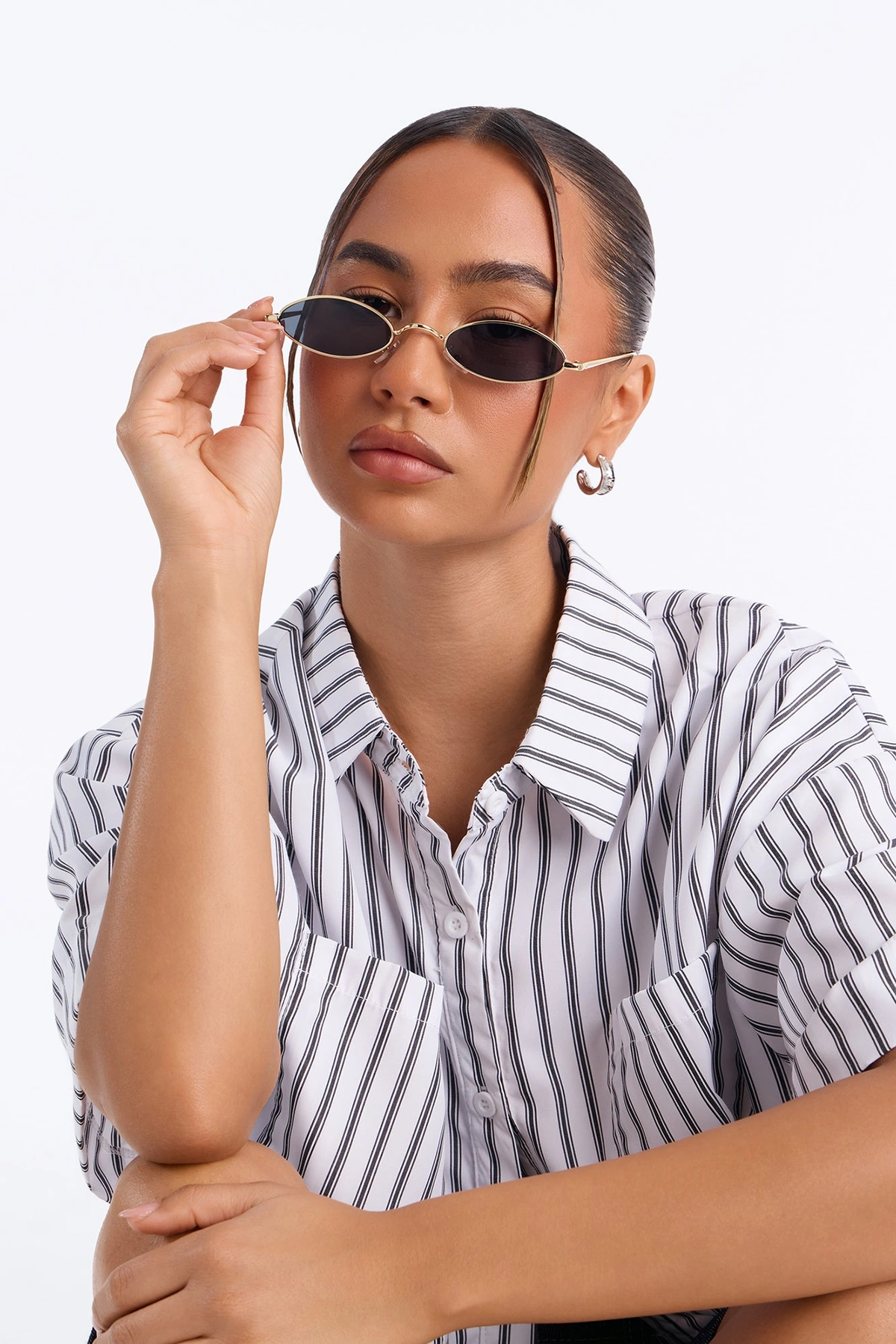 Cannes Getaway Sunglasses - Gold/Black — Dourado/Preto
