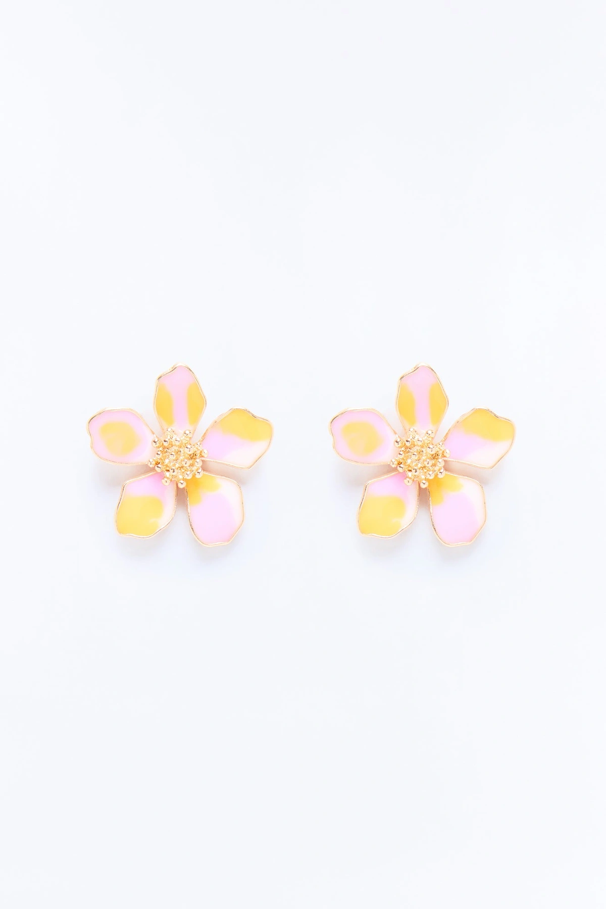 In My Element Floral Earrings - Yellow/combo — Amarelo/combinação
