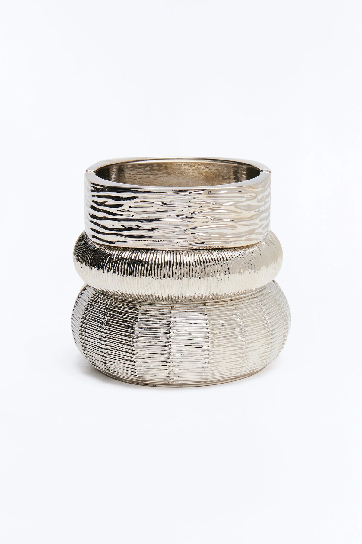 Caribbean Maya 3 Piece Bracelet Set - Silver — Prateado