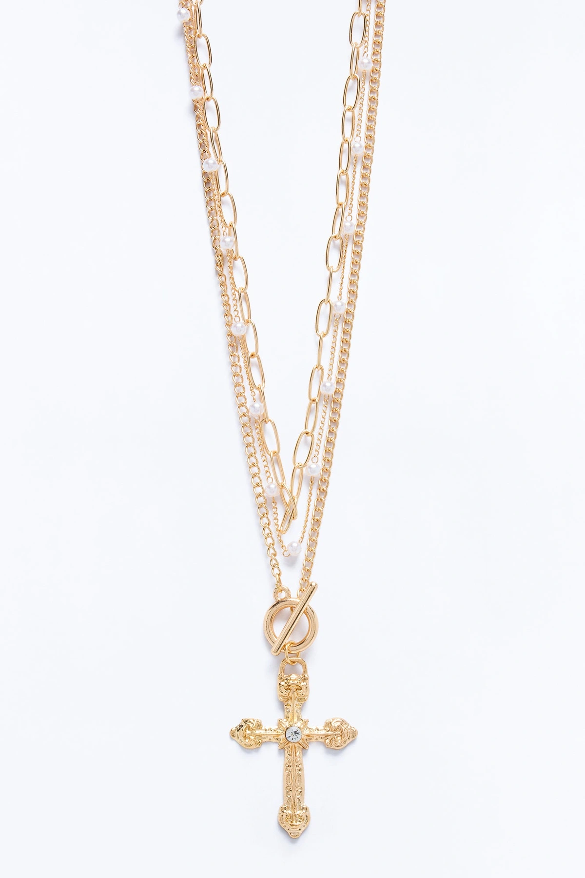 Always Right Layered Necklace - Gold — Dourado