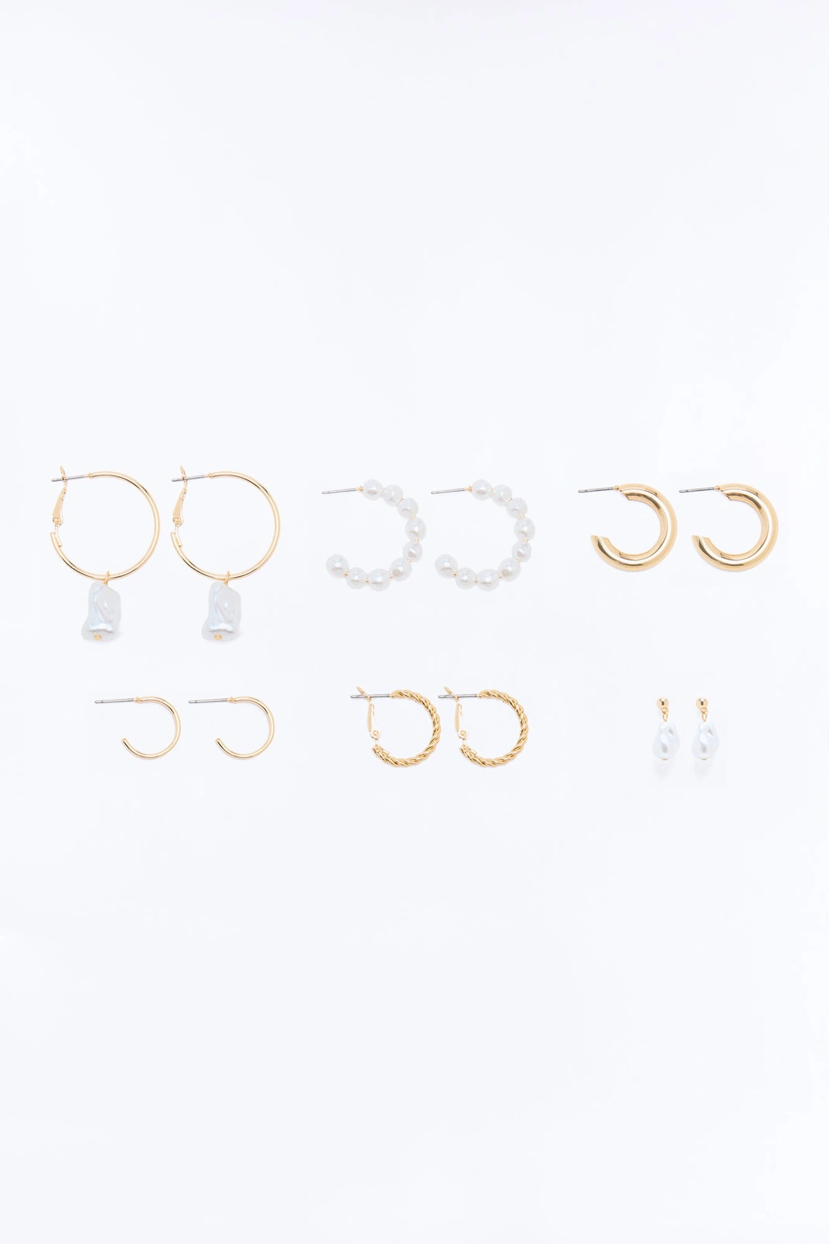 Take A Pick 6 Pair Multi Earring Set - Gold — Dourado