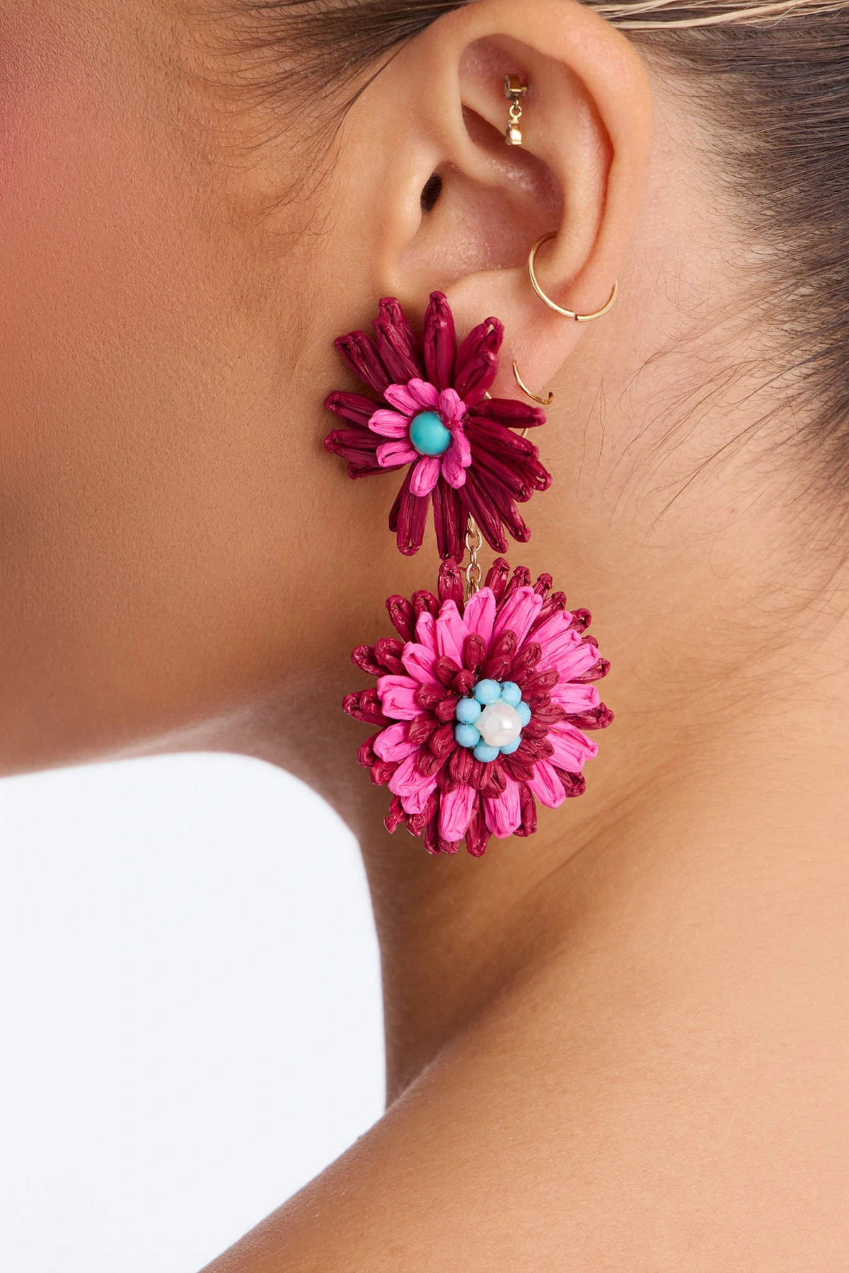 Hibiscus Blossom Earrings - Plum — Plum