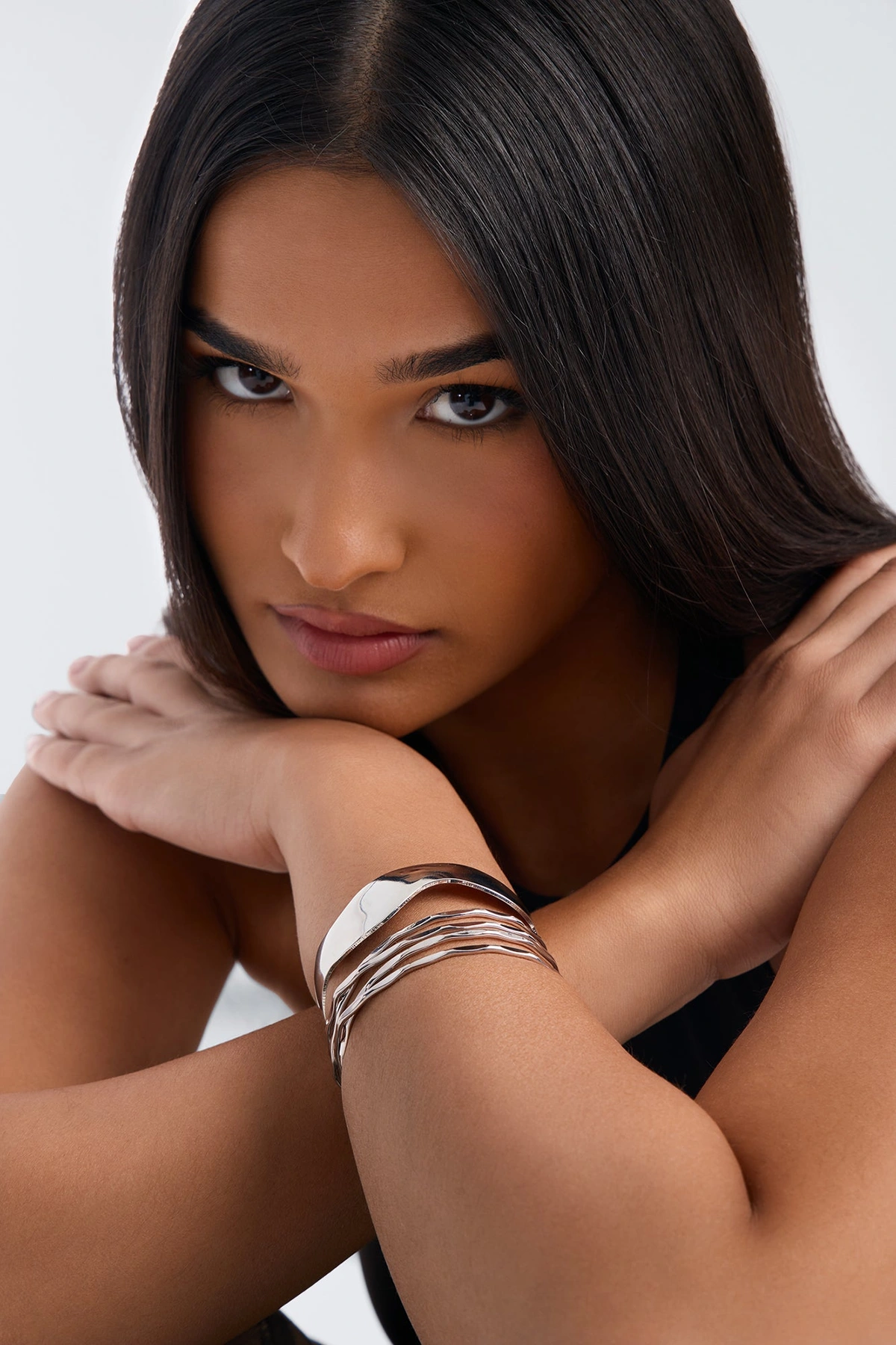 Elevated Drama 2 Piece Bracelet Set - Silver — Prateado