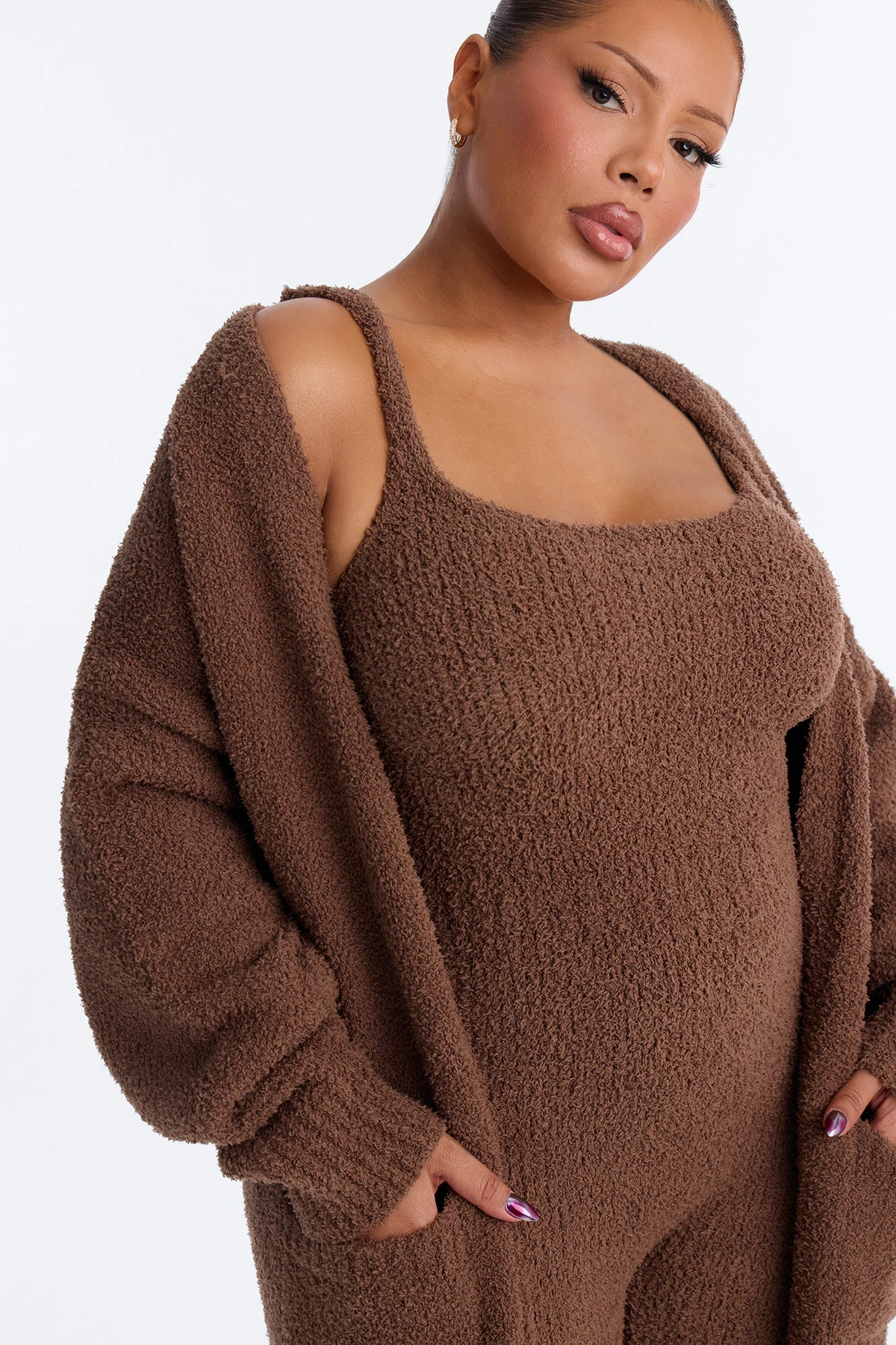Living In It Jumpsuit Set - Mocha — Moca