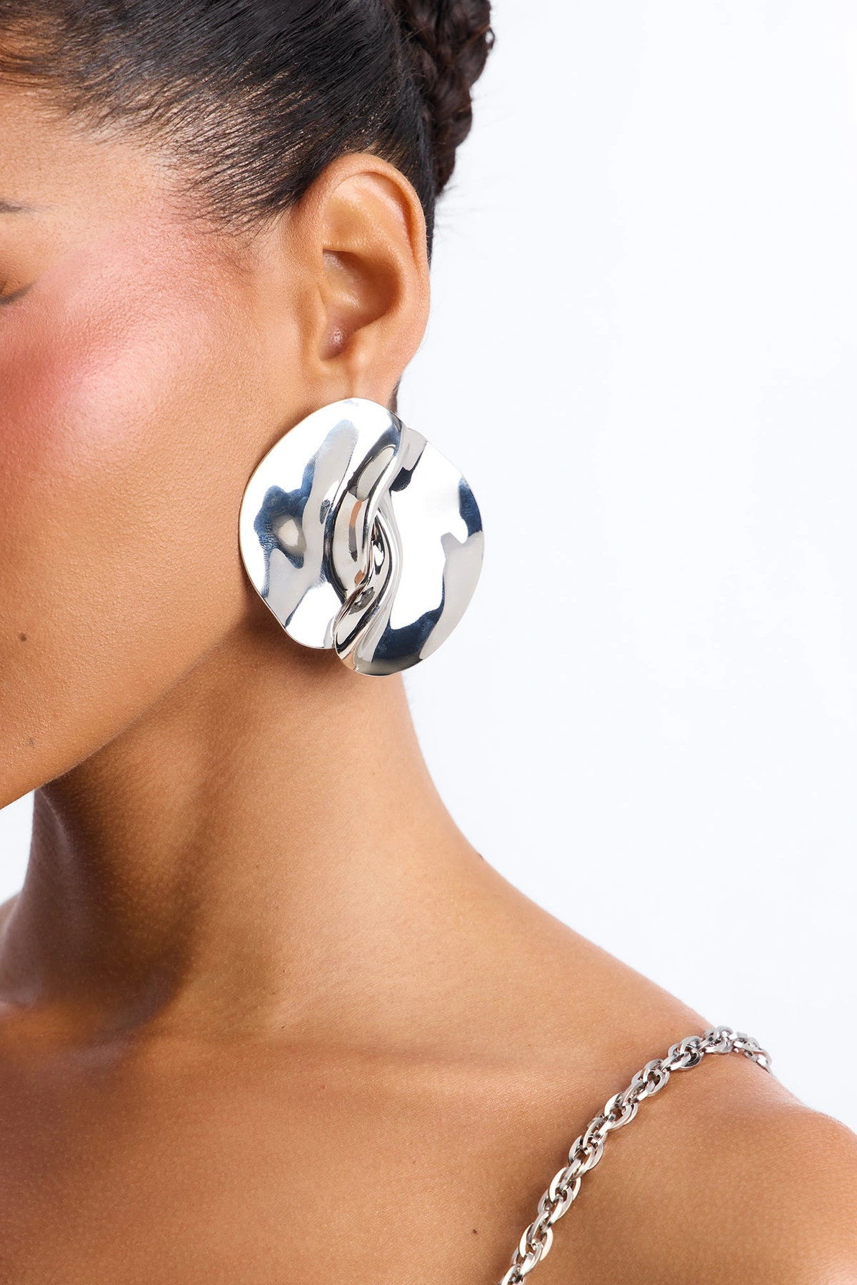 Winding Down Drop Earrings - Silver — Prateado