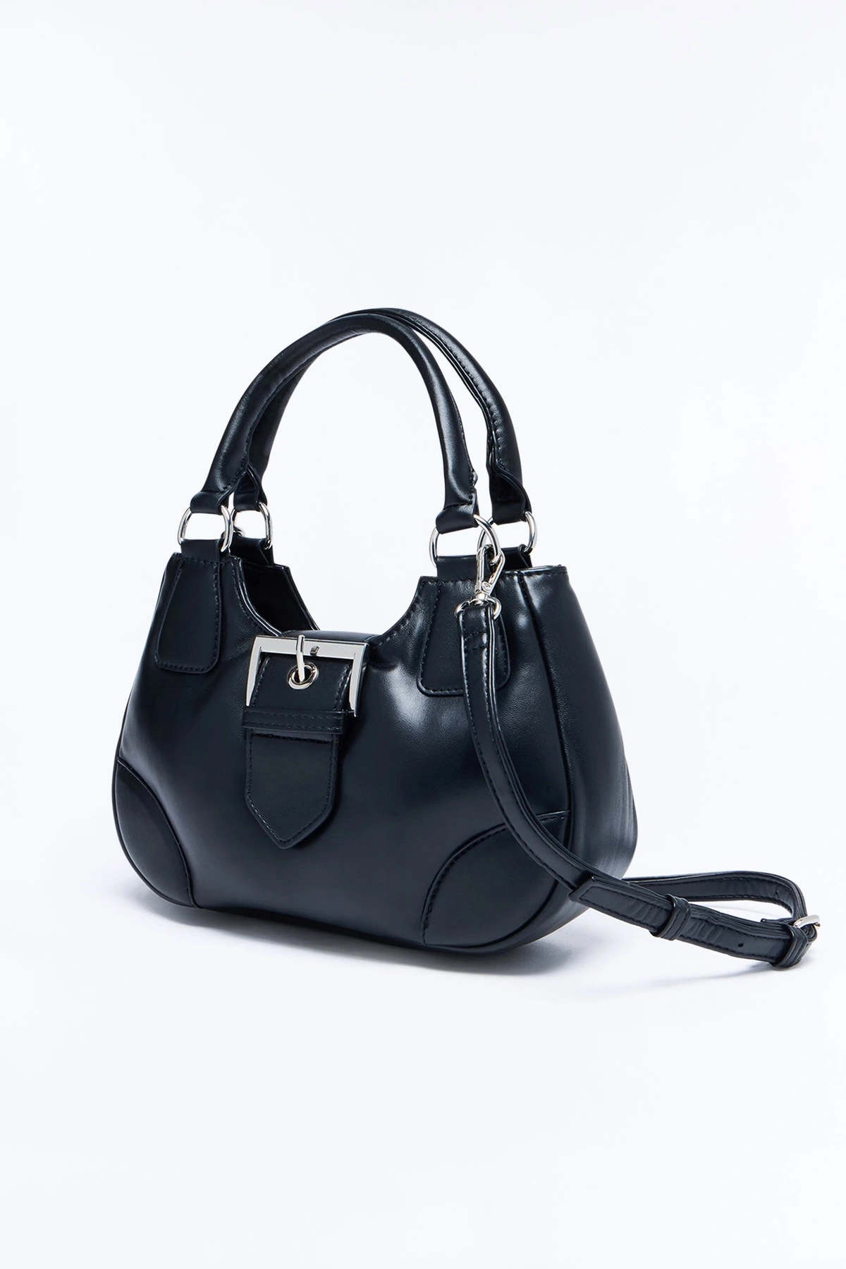 Coffee To Go Faux Leather Crossbody Handbag - Black — Preto