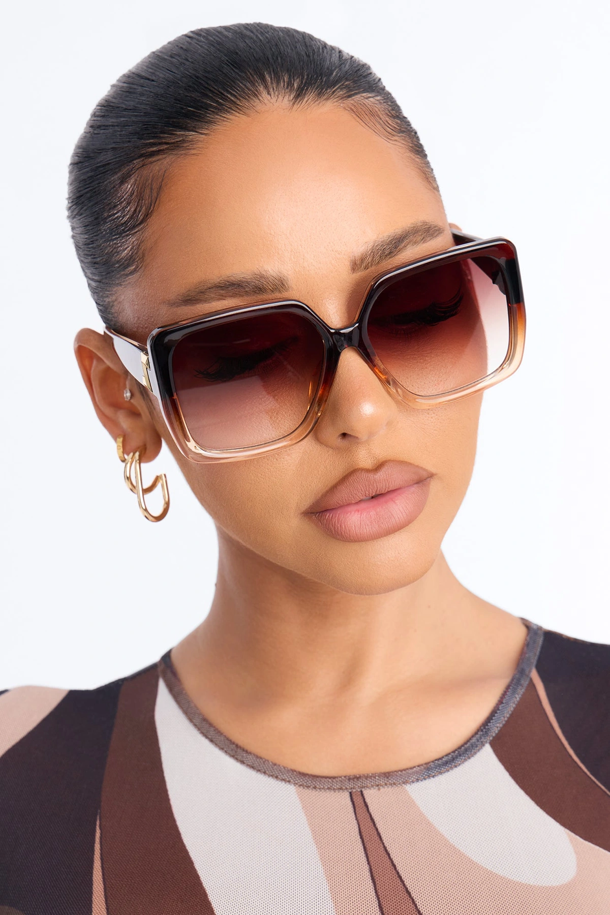 You've Changed Sunglasses - Brown/combo — Castanho/combinação