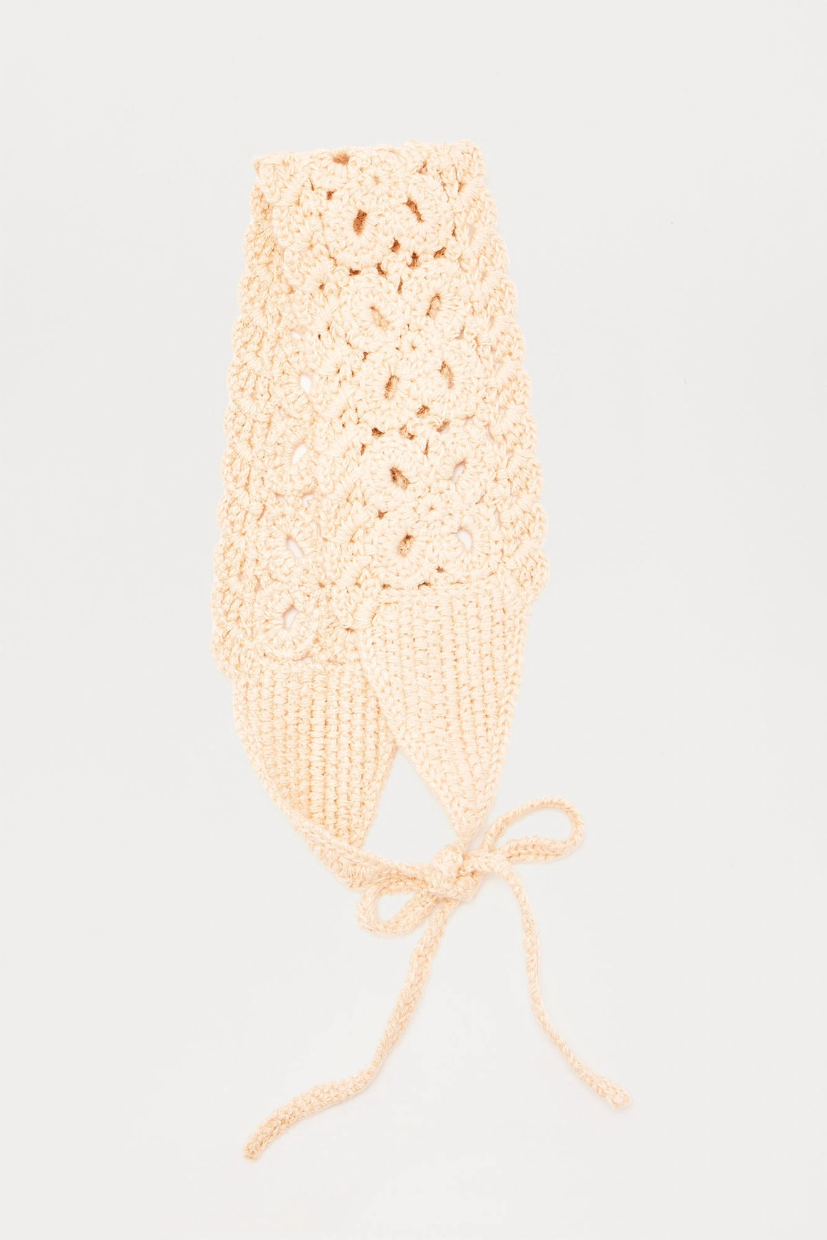 Crochet Headband - Beige — Bege