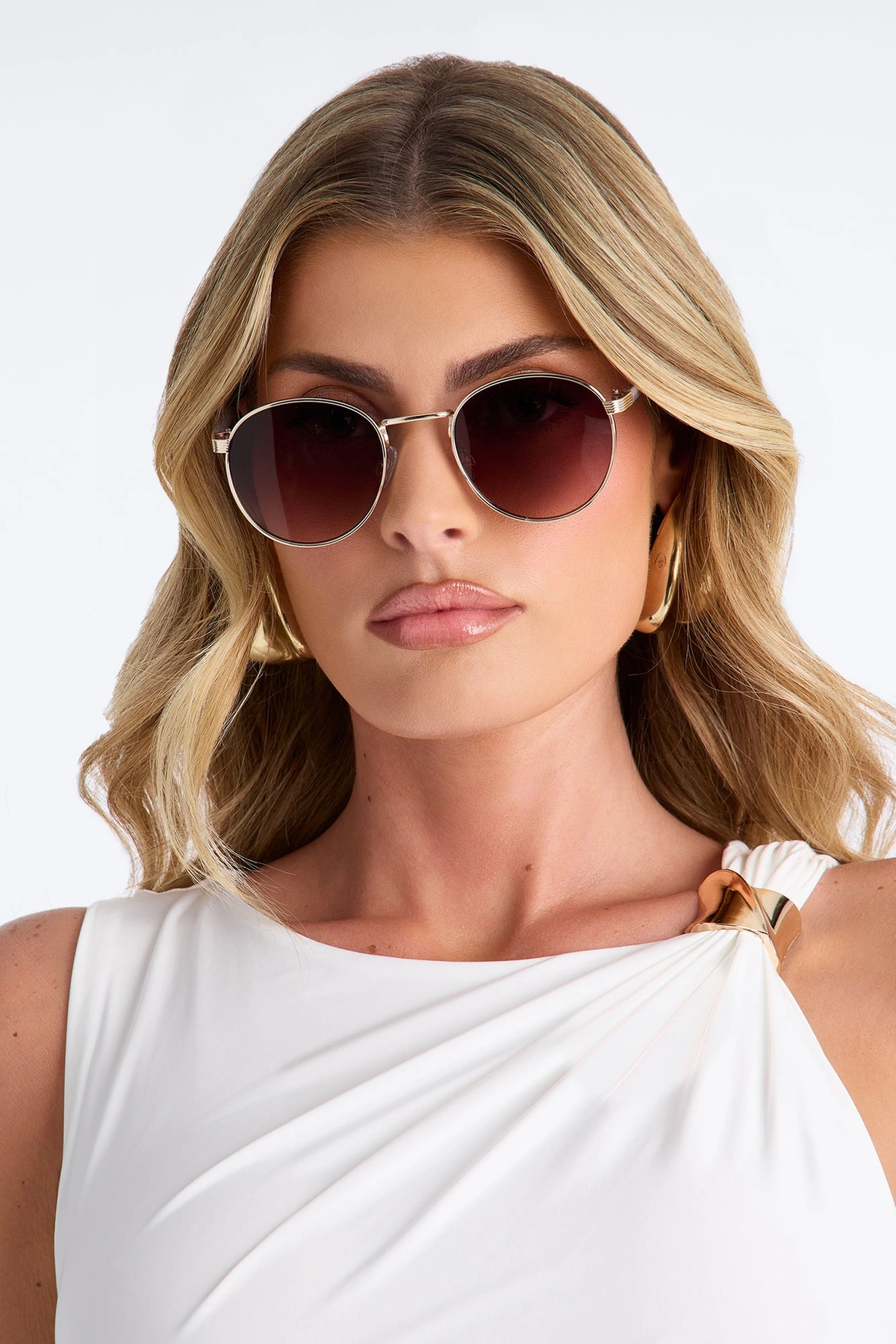 Angel Eyes Sunglasses - Brown/combo — Castanho/combinação