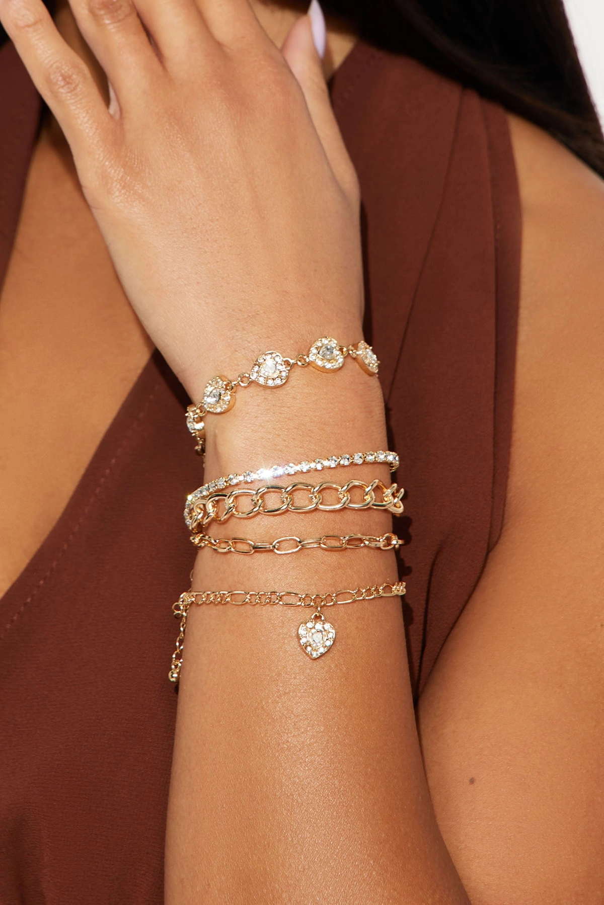 Love Or Lust 5 Piece Bracelet Set - Gold — Dourado