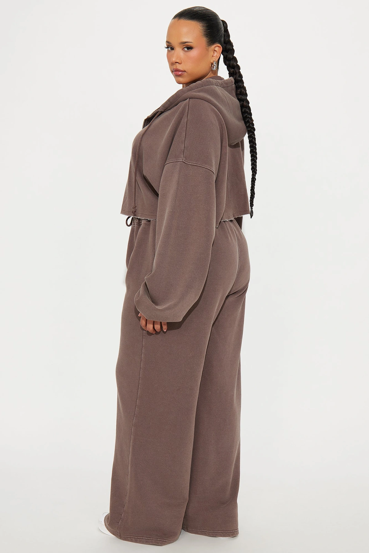 On The Go Fleece Pant Set - Chocolate — Chocolate