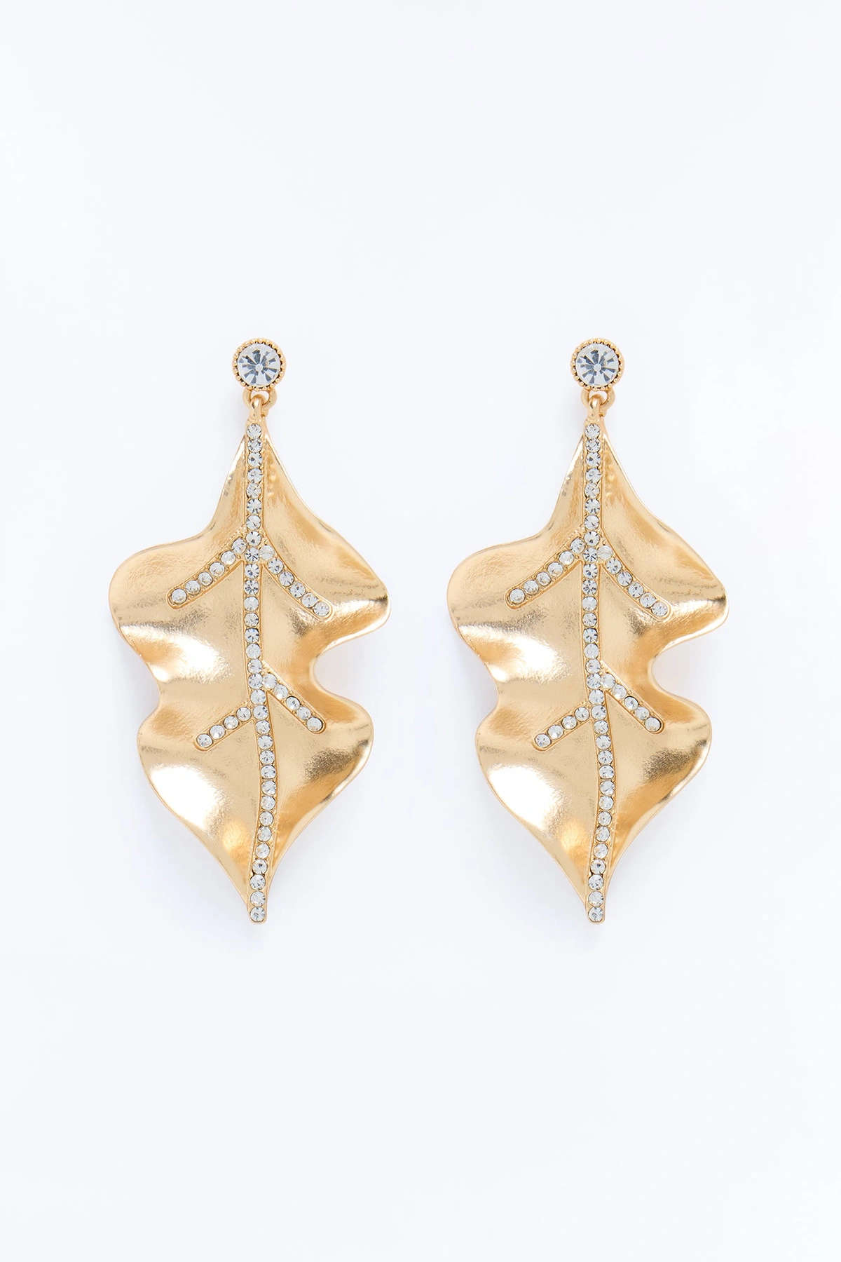 Can't Leaf Me Alone Drop Earrings - Gold — Dourado