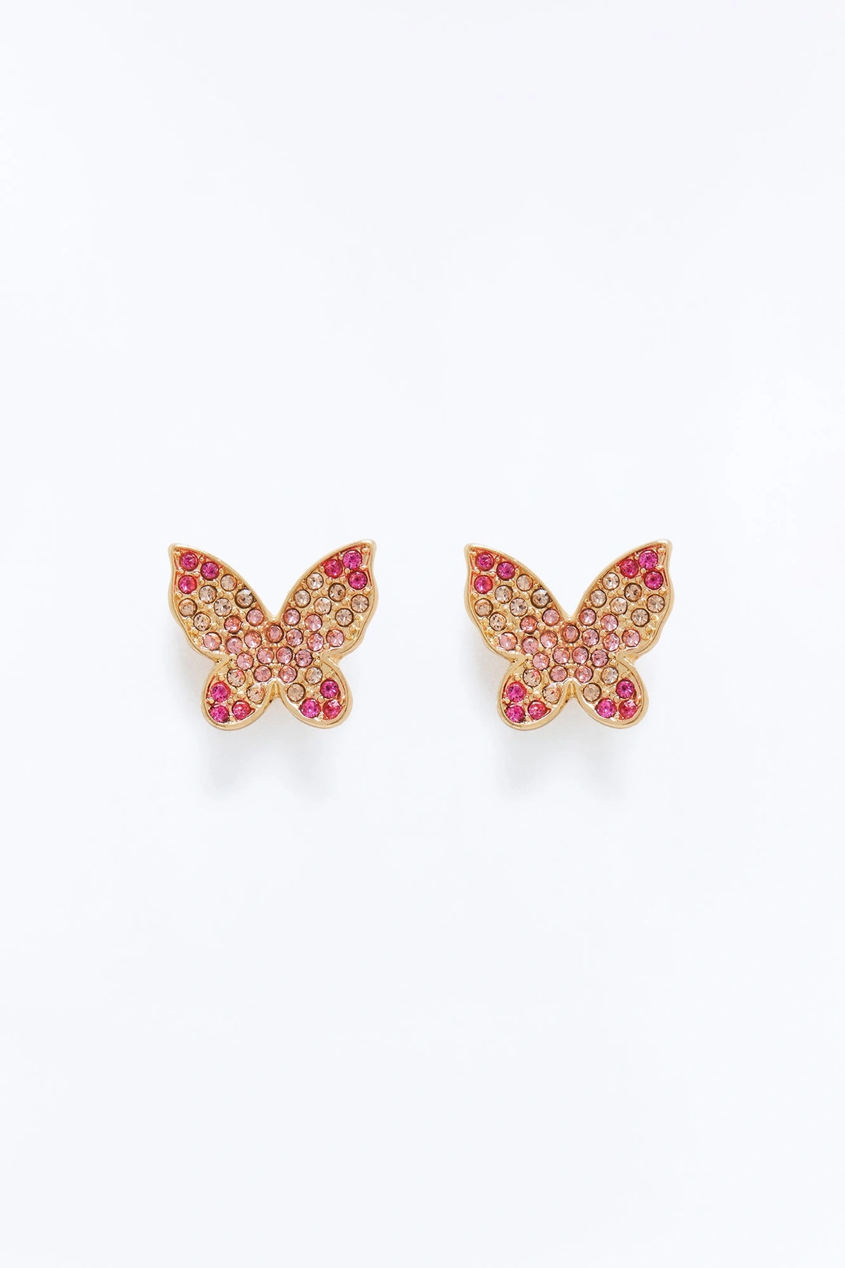 Don't Leave Me Behind Butterfly Stud Earrings - Pink — Rosa