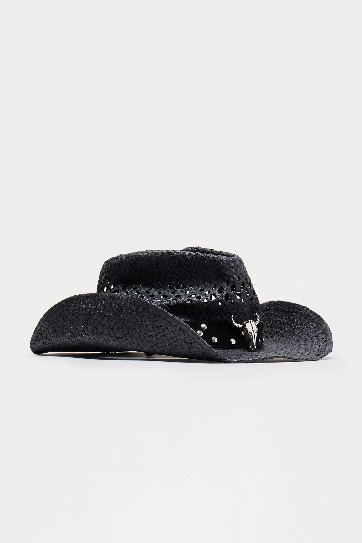 Bull Riding Cowboy Hat - Black — Preto