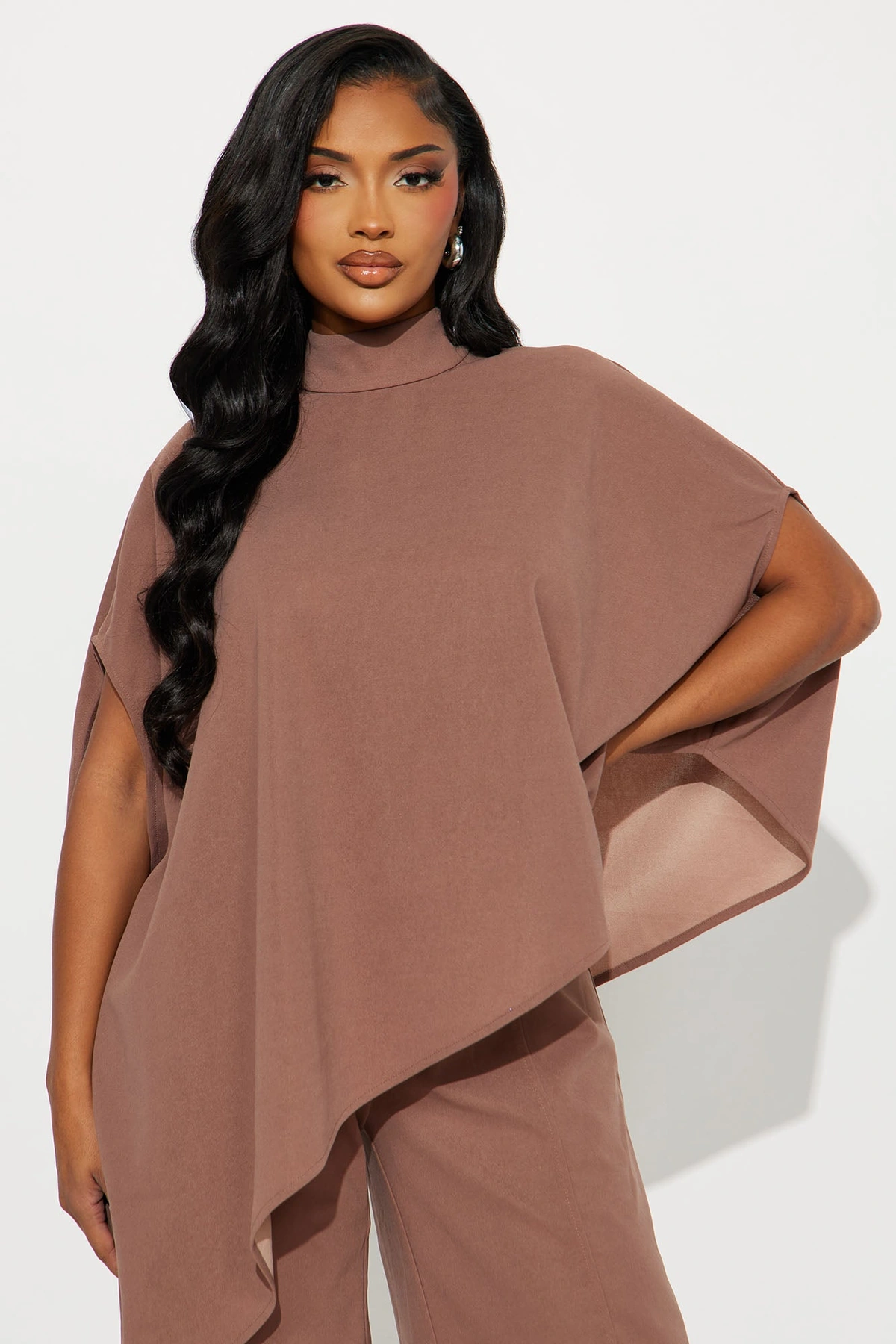 Diana Draped Pant Set - Mocha — Moca