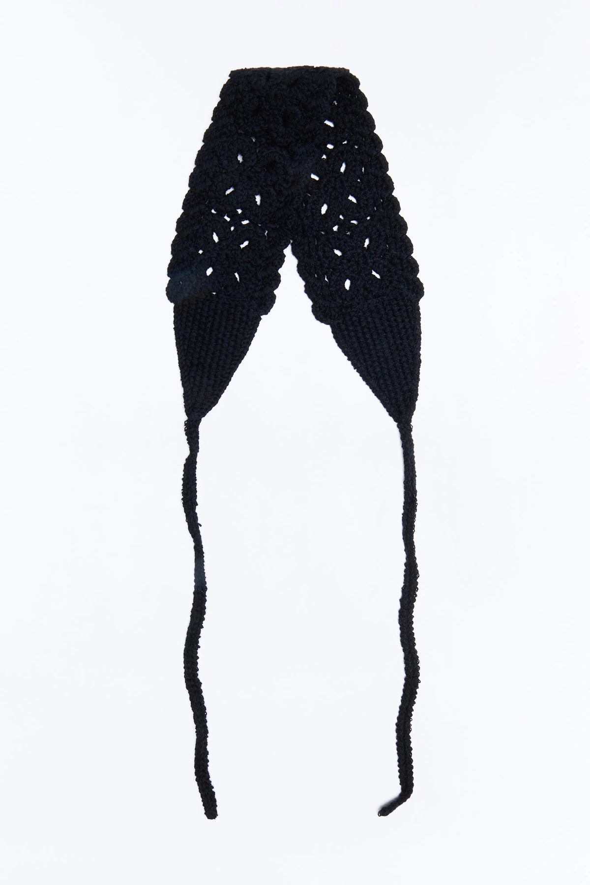 Crochet Headband - Black — Preto