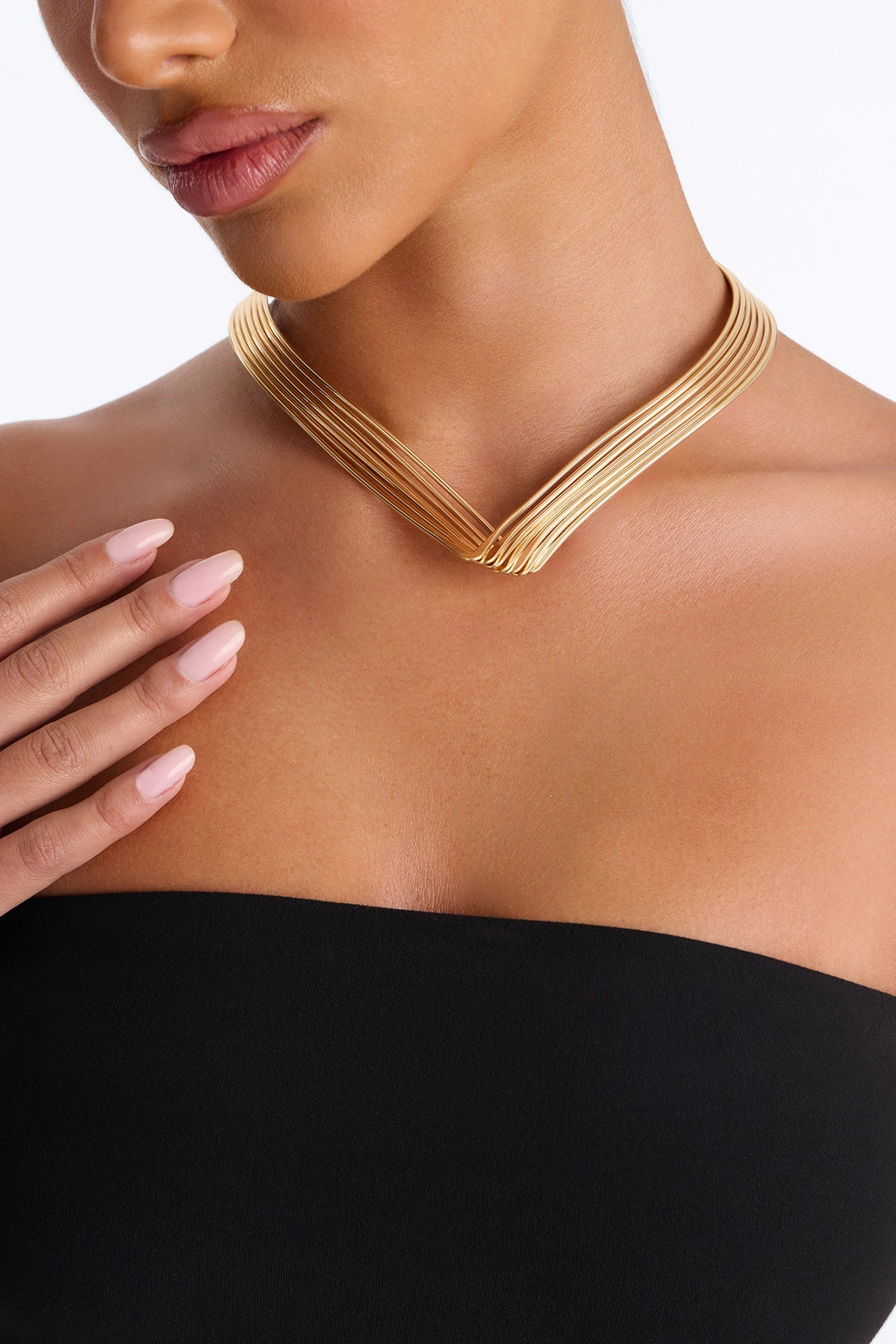 Very On Point Choker - Gold — Dourado