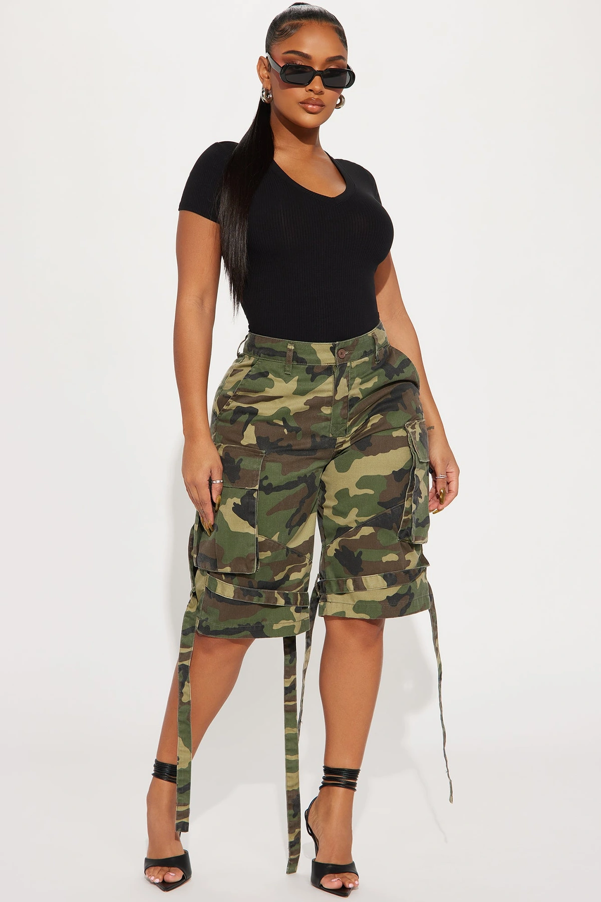 Level You Up Cargo Bermuda Short - Olive/combo — Verde-azeitona/combinação