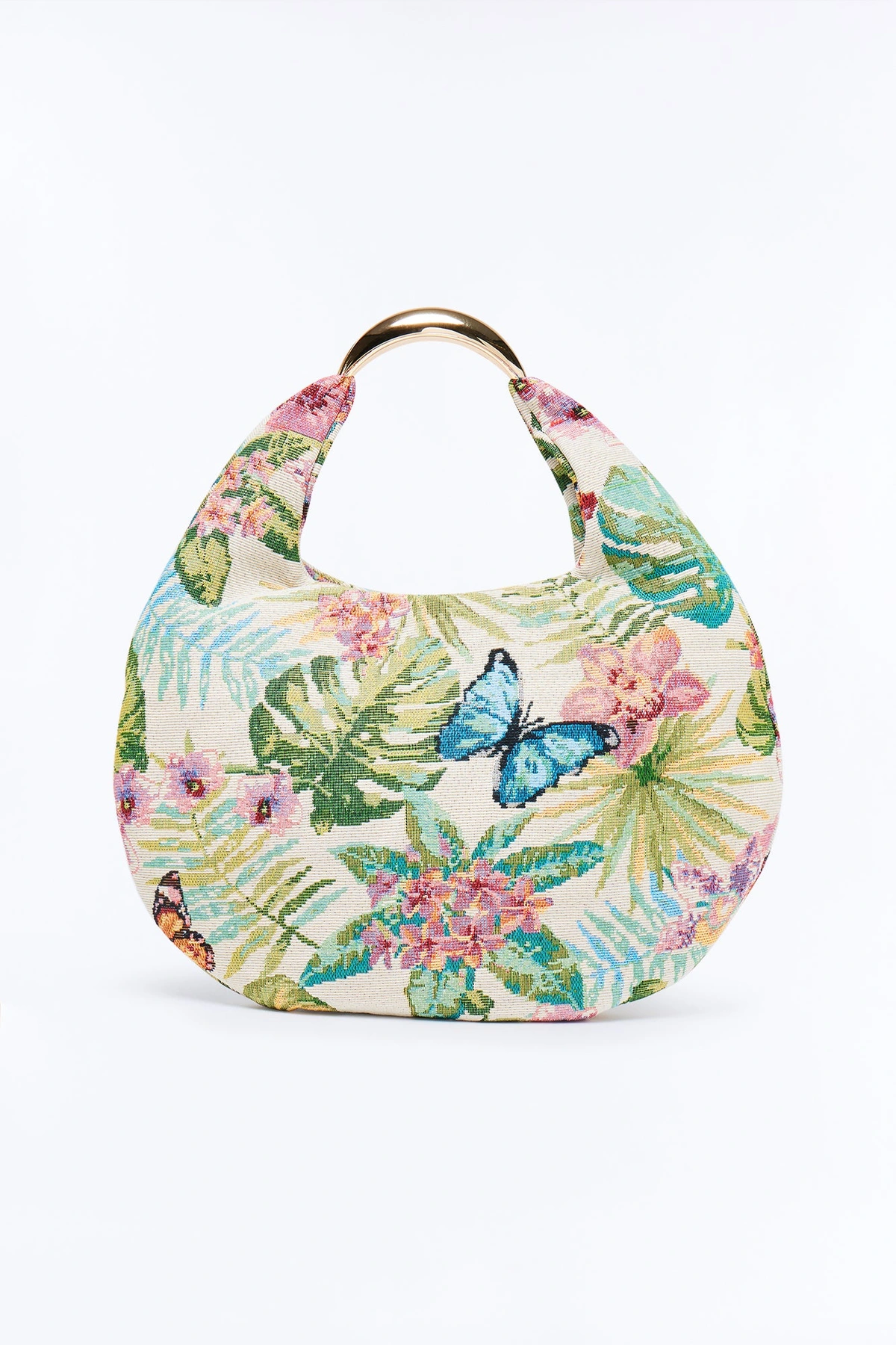 Flower Picker Jacquard Shoulder Bag - Multi Color — Multicolor