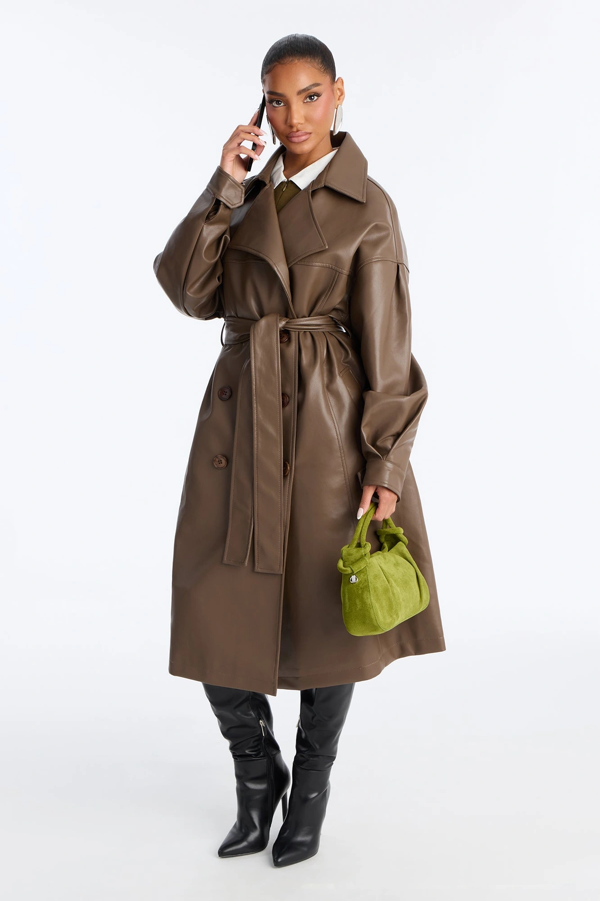Soft Serve Faux Suede Satchel Bag - Chartreuse — Chartreuse