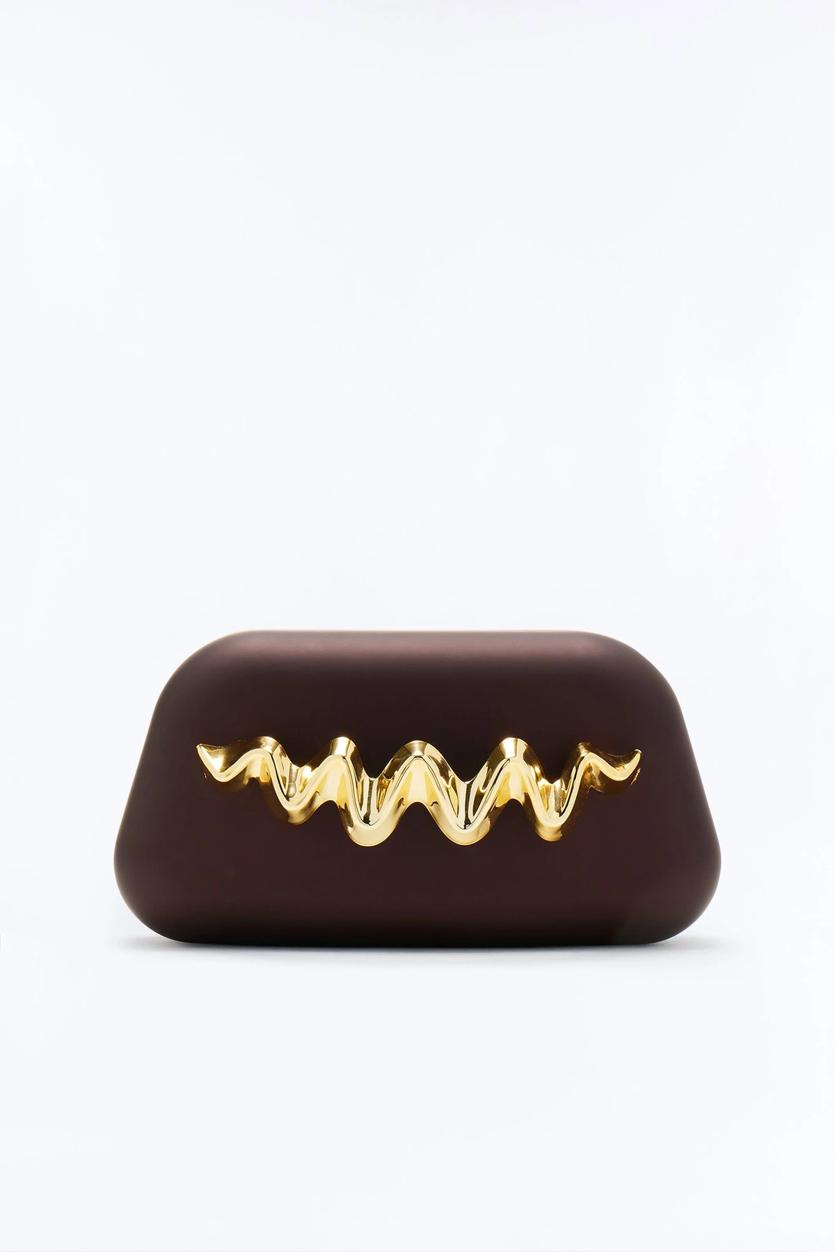 Sending Waves Clutch Bag - Brown — Castanho