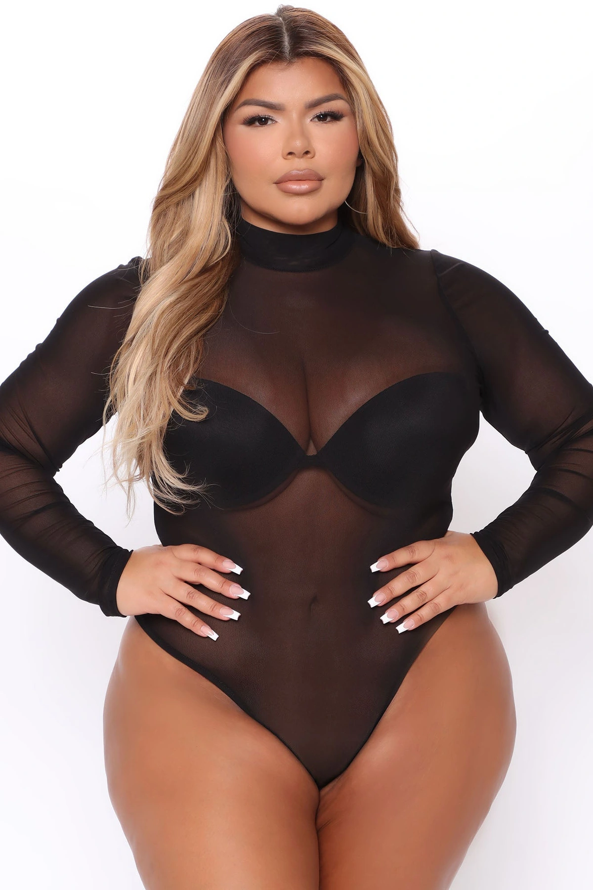 Marley Mesh Bodysuit - Black — Preto