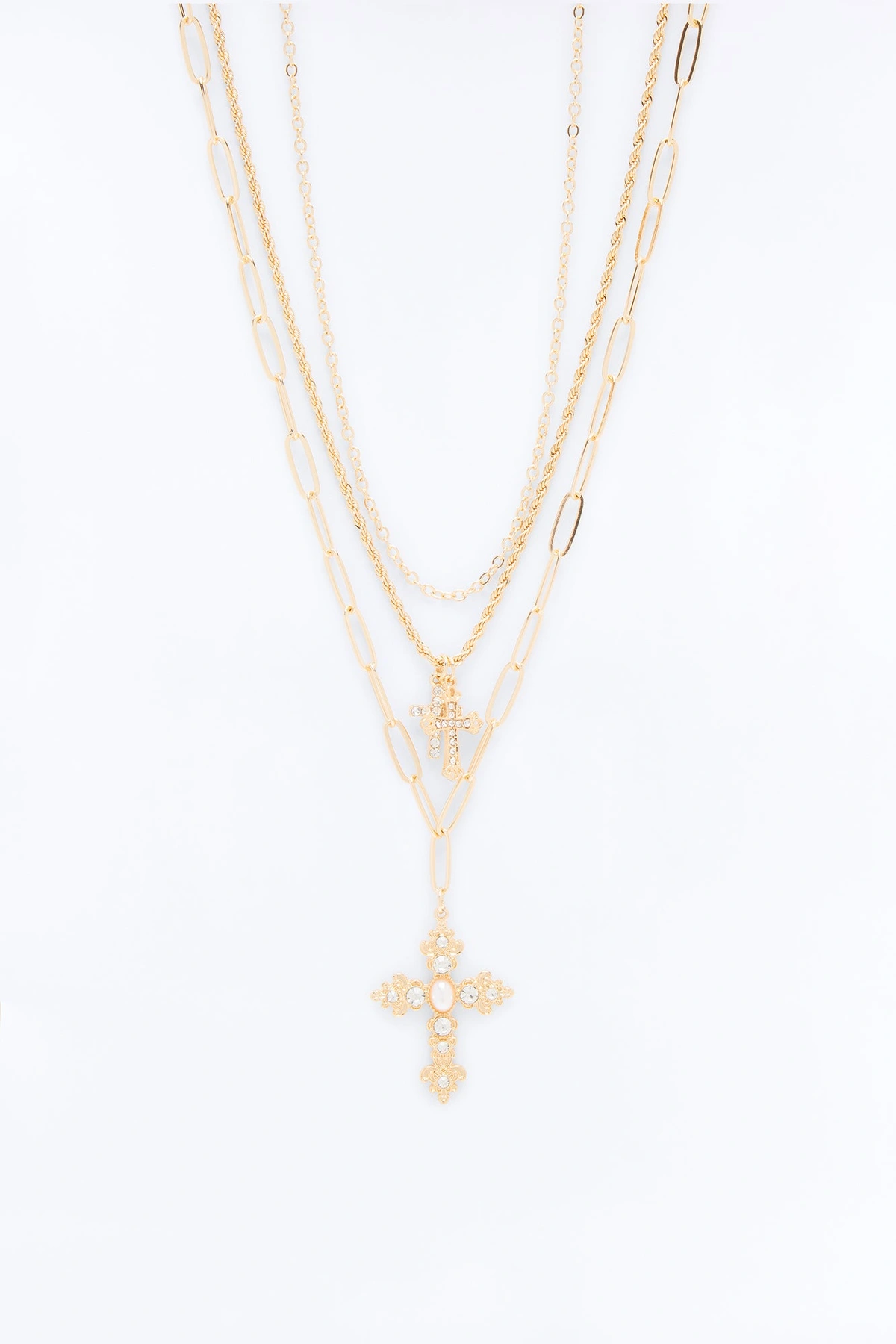 Life Blessings Layered Necklace - Gold — Dourado