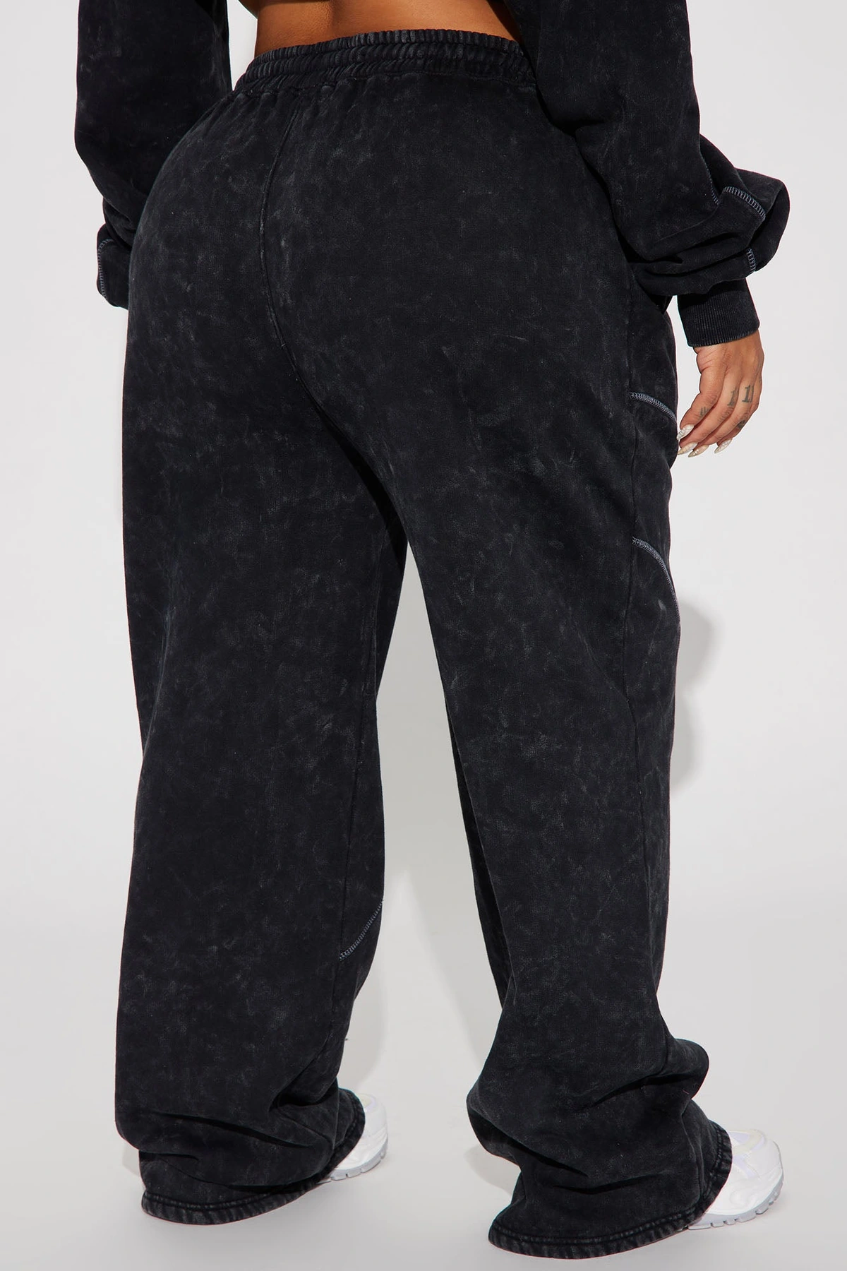 Norah Washed Lounge Pant - Black — Preto