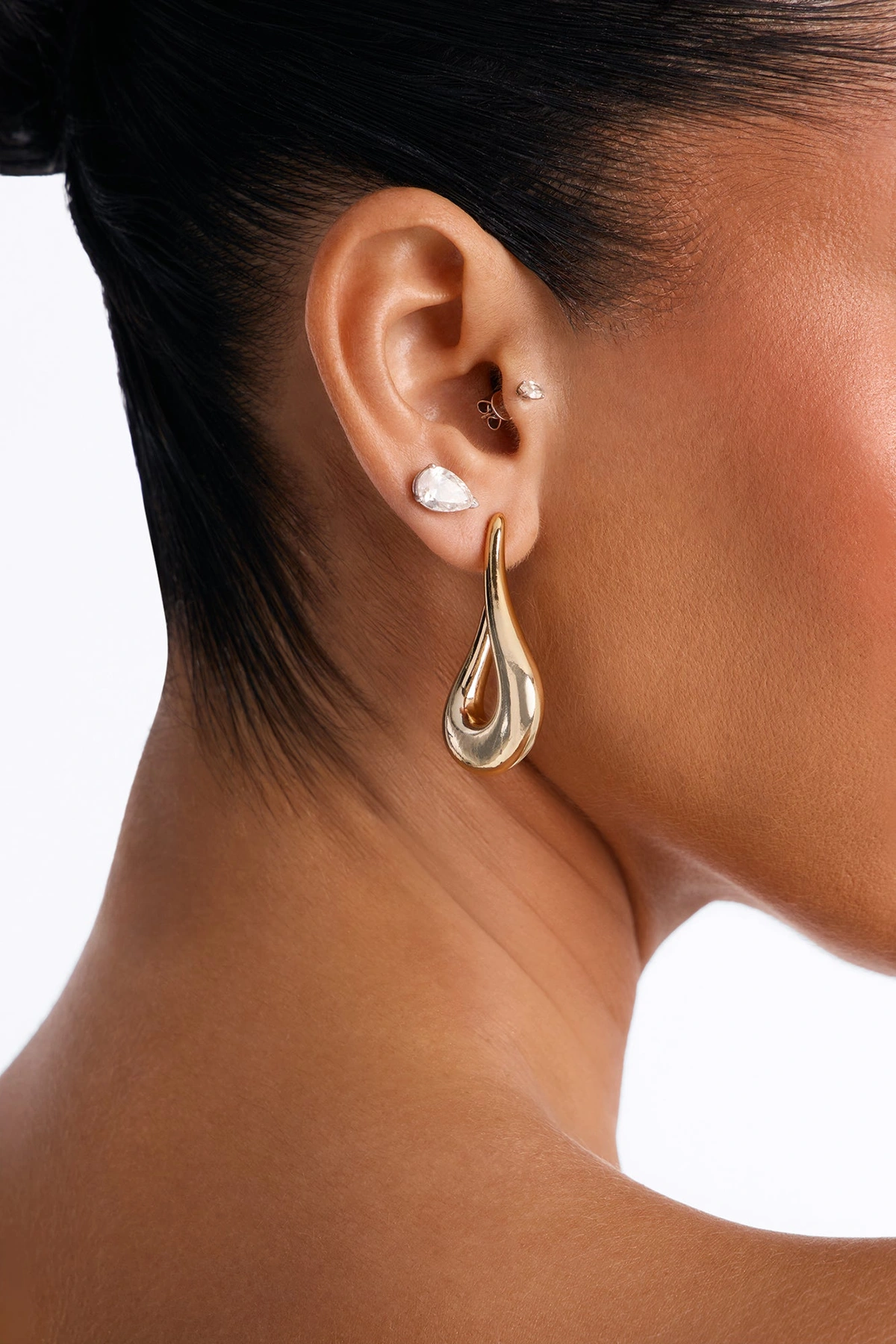 No More Tears Drop Earrings - Gold — Dourado