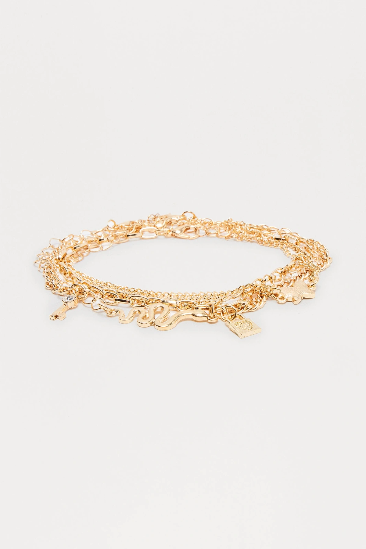 Favorite Trinkets 4 Piece Anklet Set - Gold — Dourado