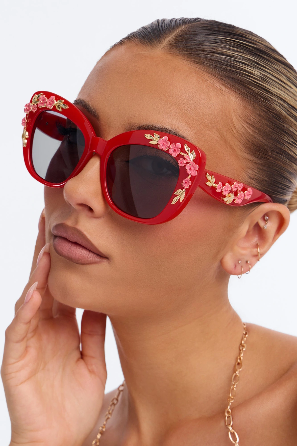 Garden Goddess Sunglasses - Red — Vermelho