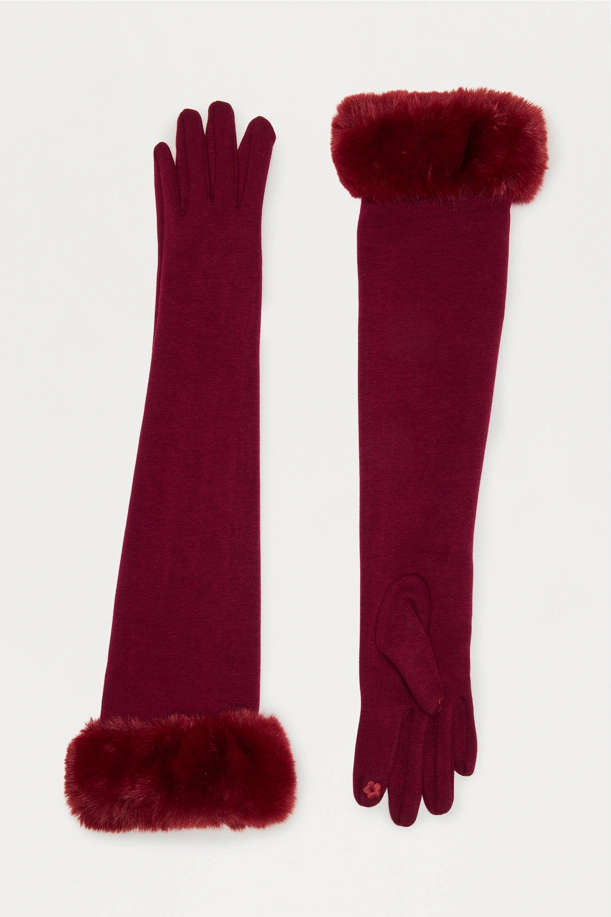 Be Festive And Fabulous Gloves - Burgundy — Bordô