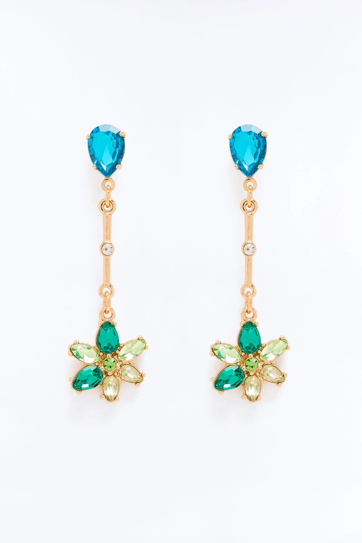 Paradise Bloom Earrings - Blue/combo — Azul/combinação