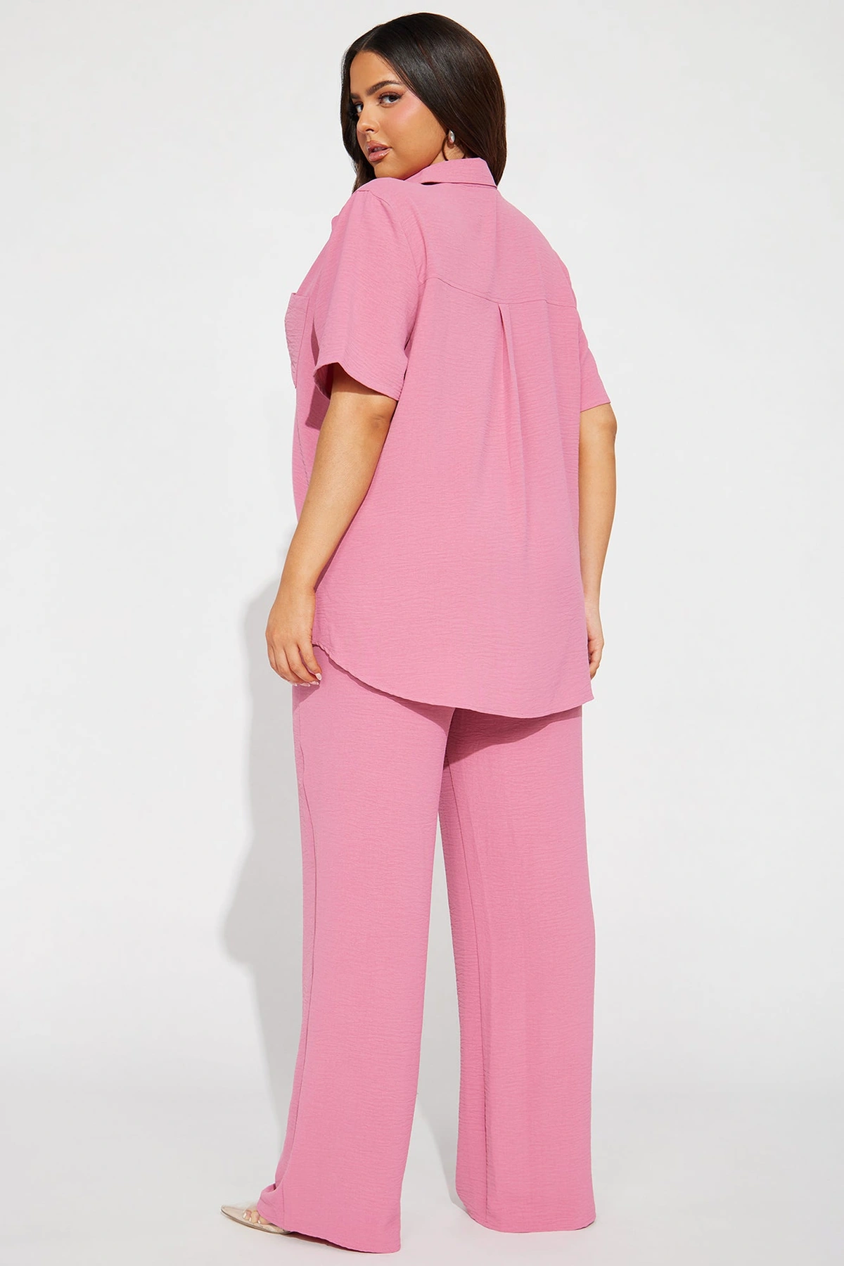 Makenzie Short Sleeve Pant Set - Mauve — Malva
