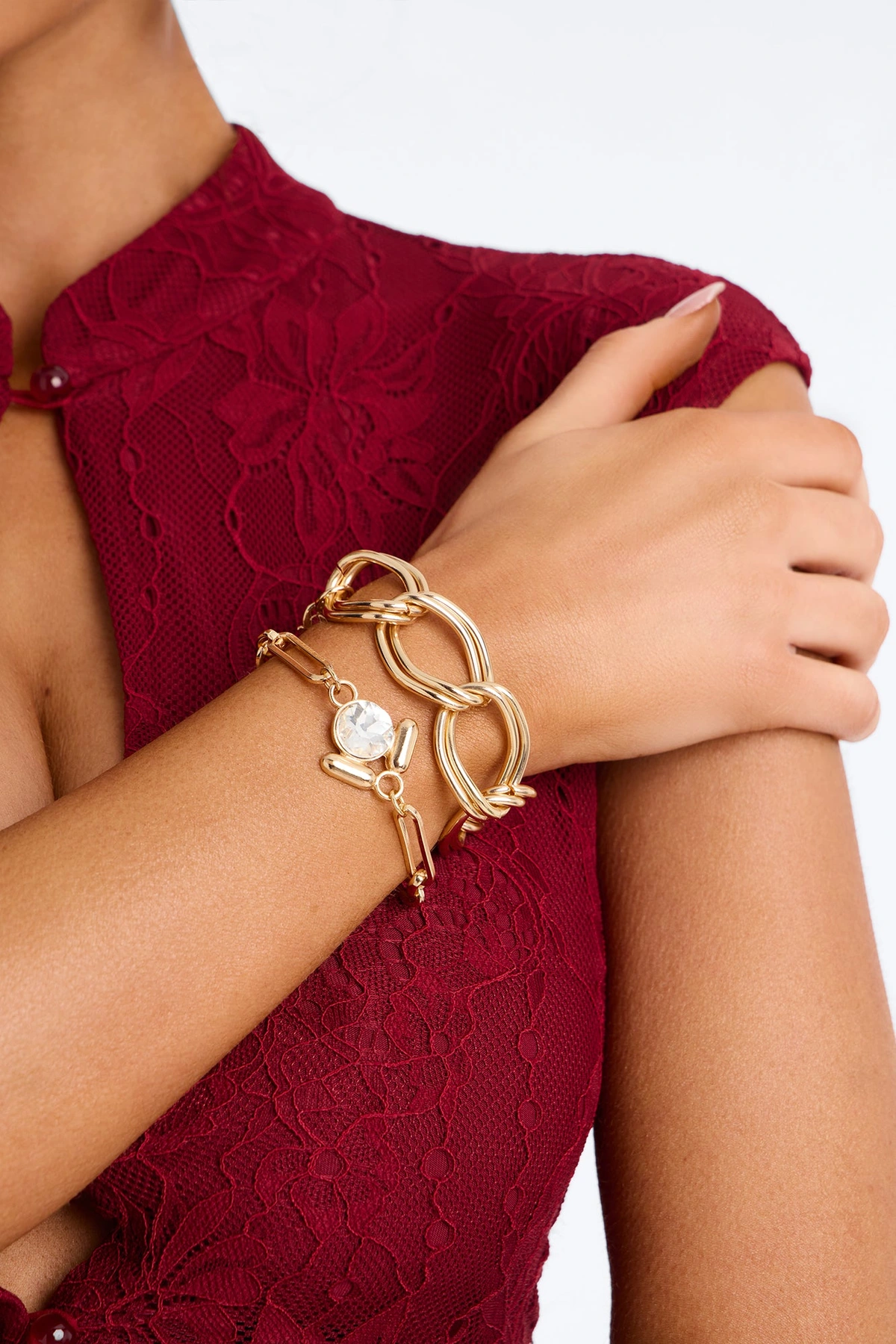 Meant To Be 2 Piece Bracelet Set - Gold — Dourado