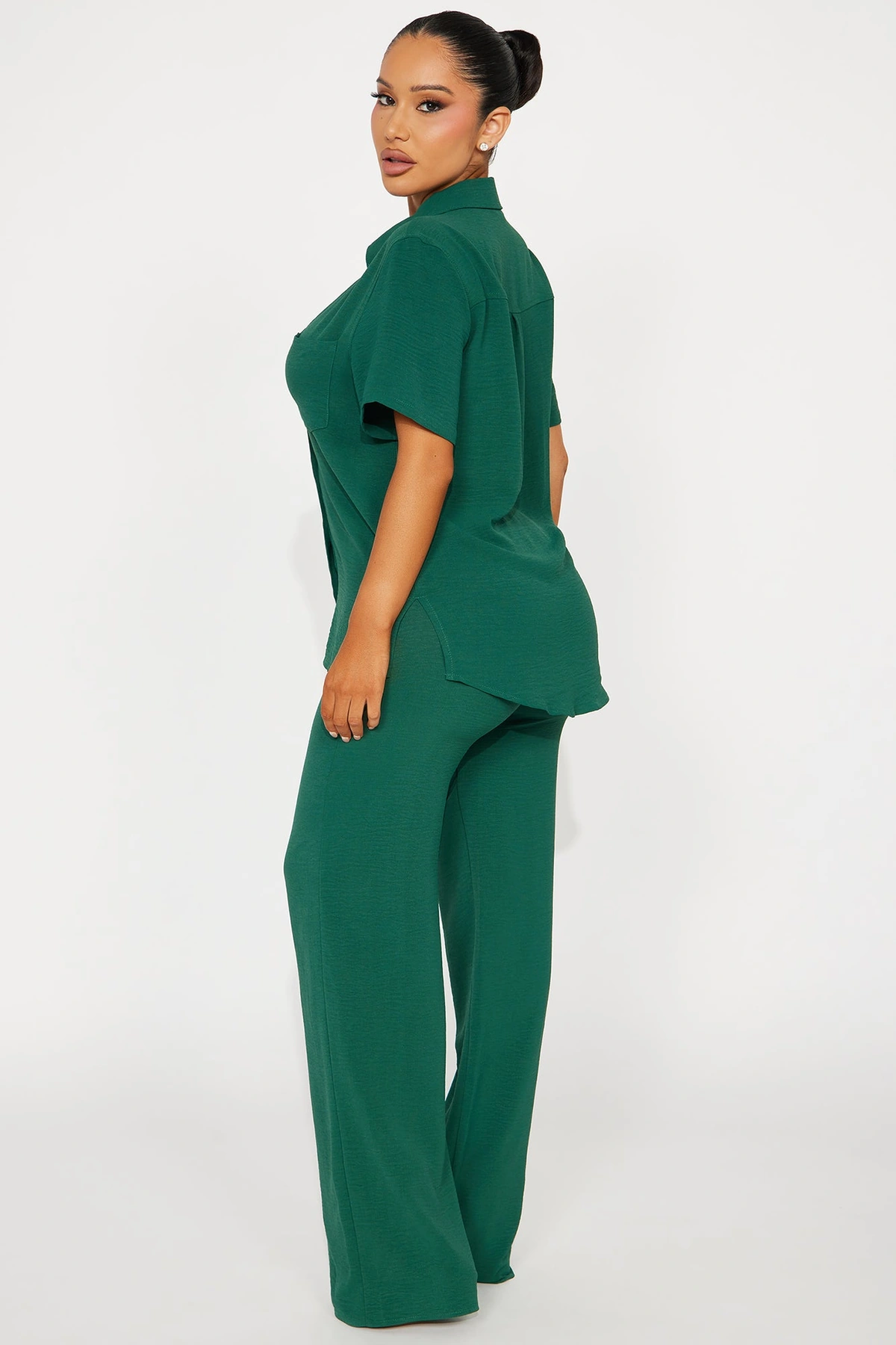 Makenzie Short Sleeve Pant Set - Hunter — Verde-escuro