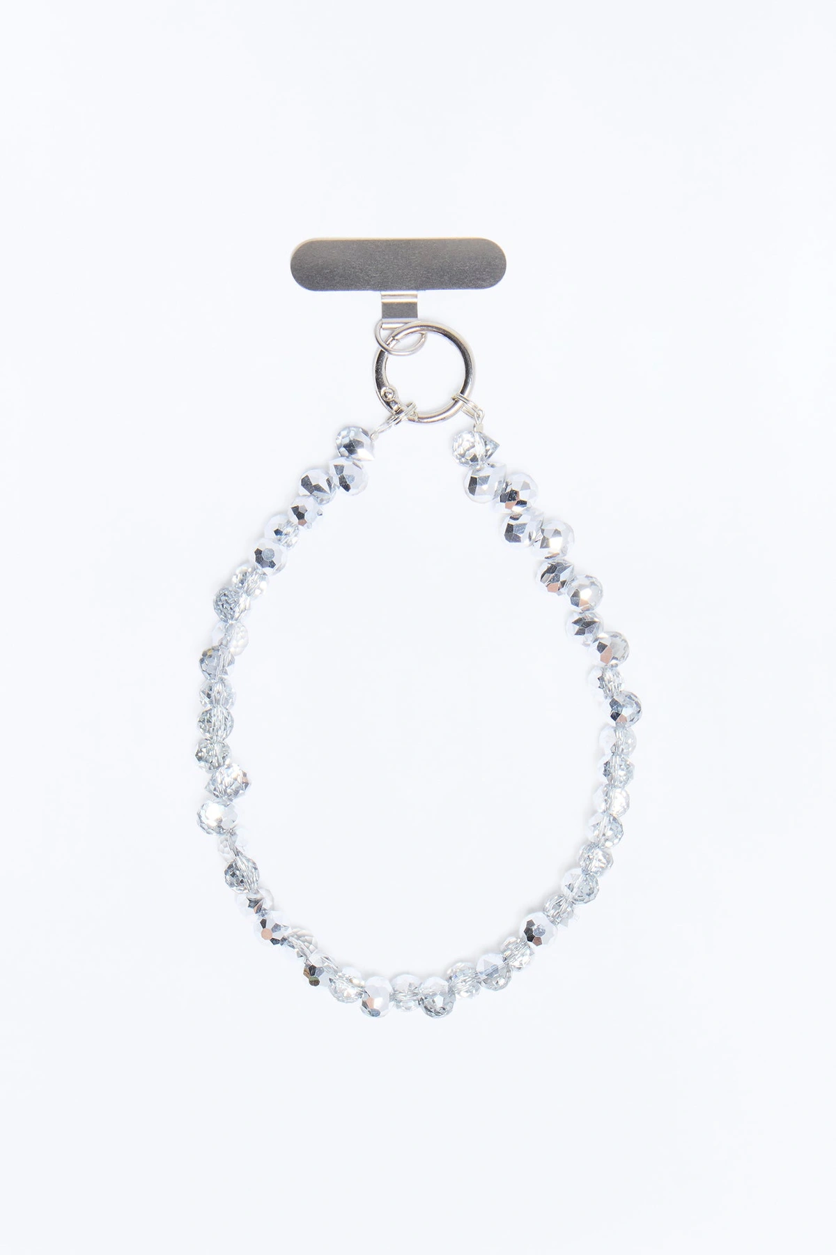 Beautiful Dream Rhinestone Beaded Phone Wristlet - Silver — Prateado