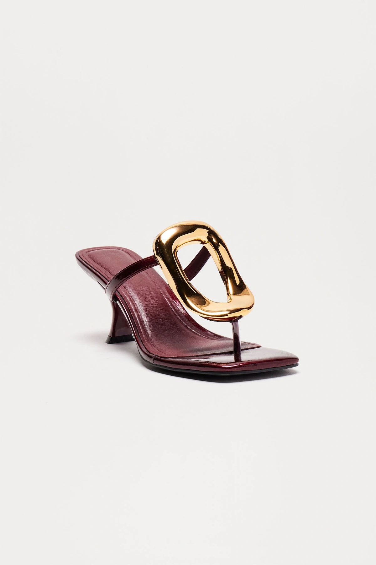 Brisbane Thong Mules - Burgundy — Bordô