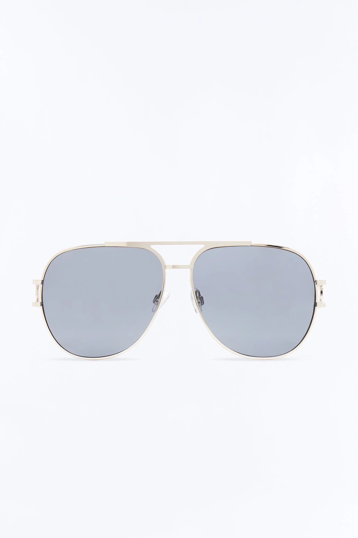 Shotgun Baddie Sunglasses - Silver/Black — Prateado/Preto