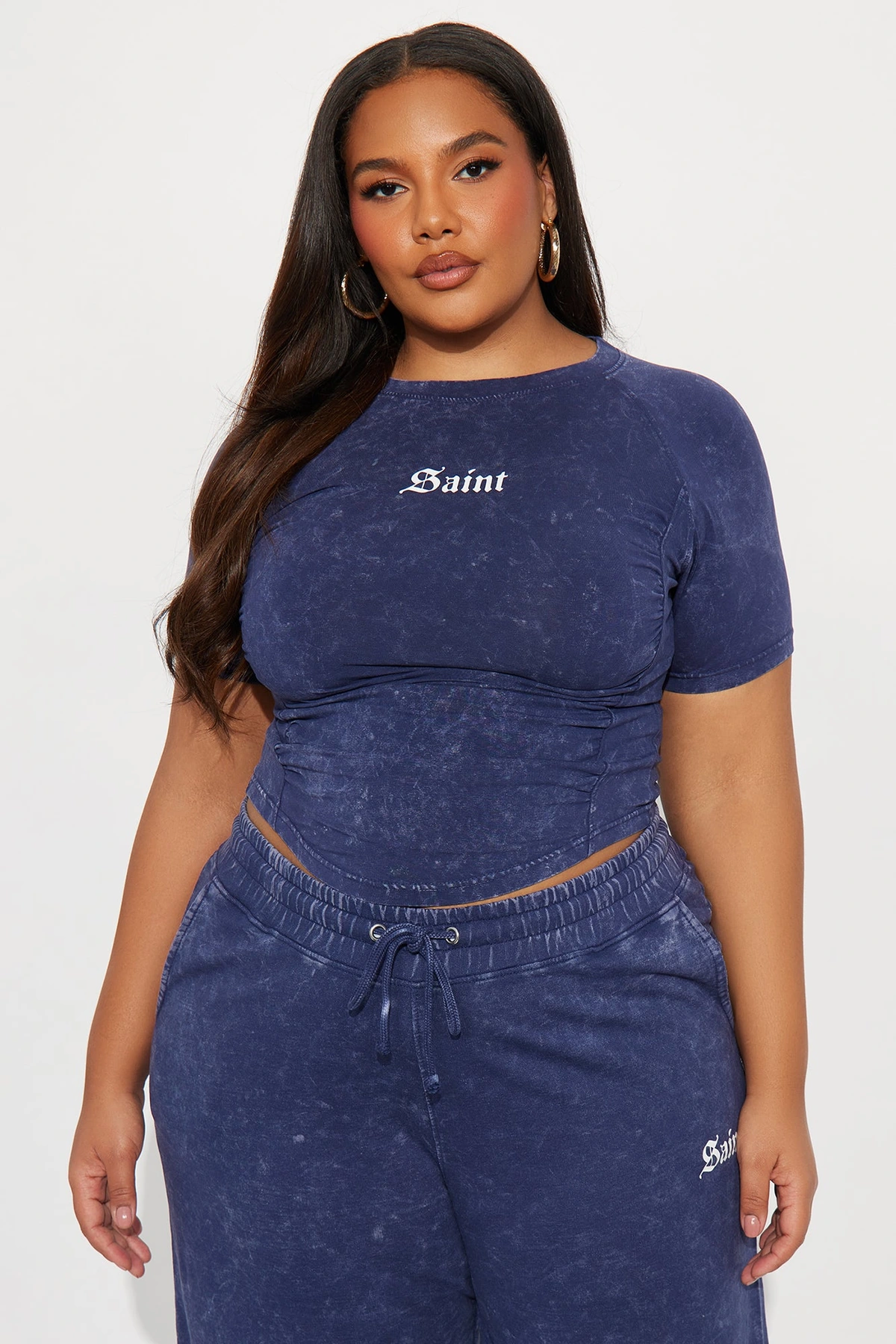 Saint Baby Tee Pant Set - Navy — Azul-marinho