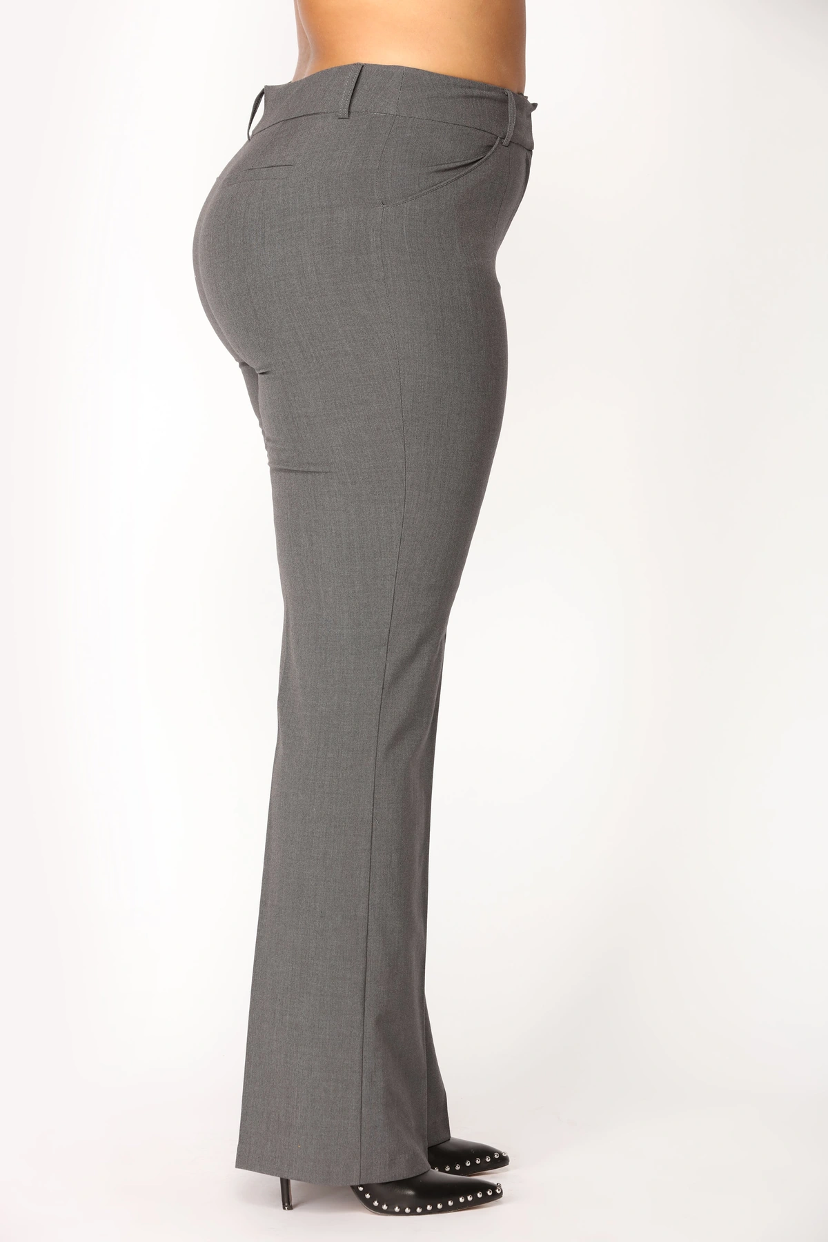 Tasha Dressy High Rise Pants - Charcoal — Cinzento-escuro