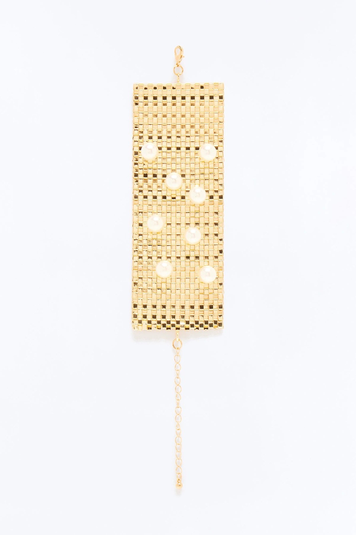 Chains And Pearls Bracelet - Gold — Dourado