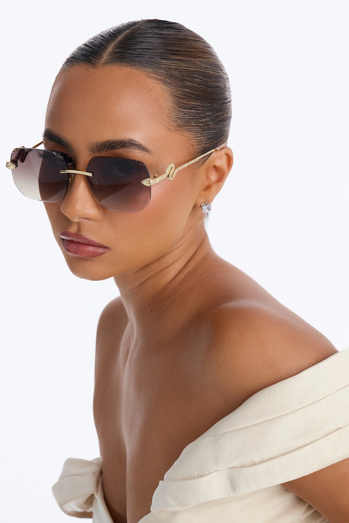 Slither My Way Sunglasses - Grey/Gold — Cinzento/Dourado