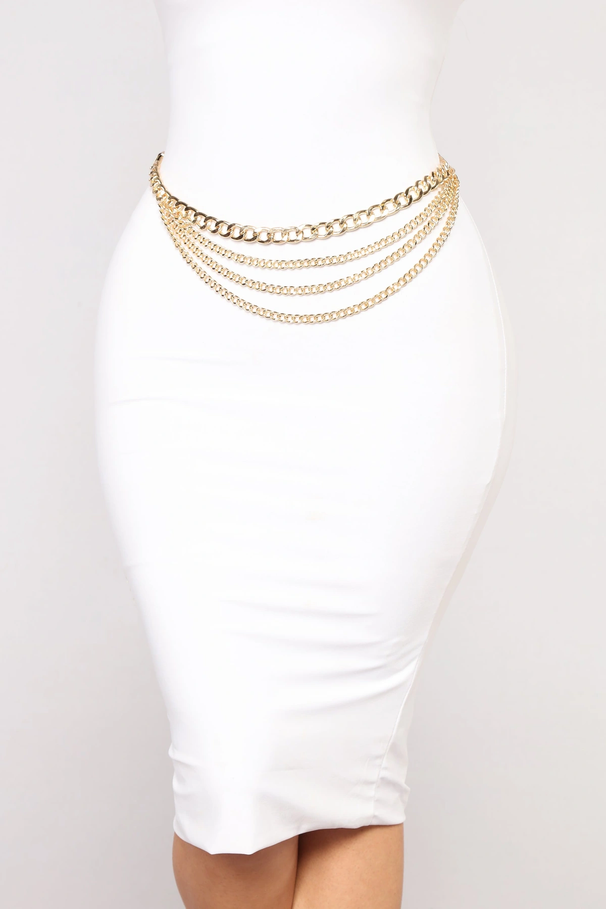 Linked Up Chain Belt - Gold — Dourado