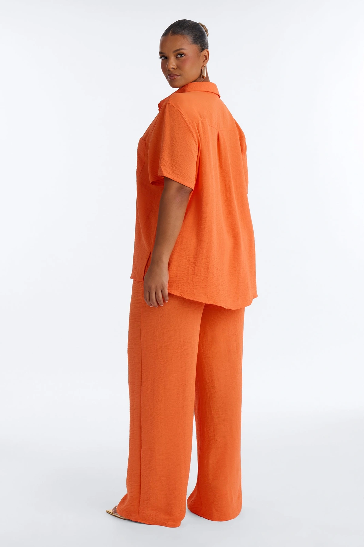 Makenzie Short Sleeve Pant Set - Orange — Laranja