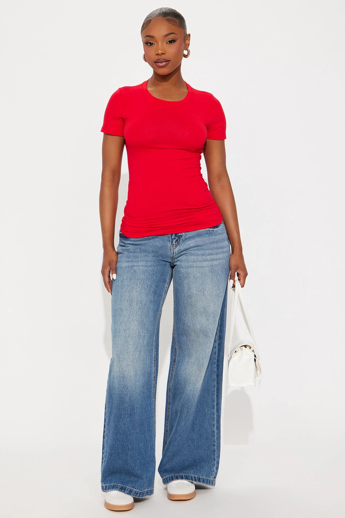 My Everyday Crew Neck Tee - Red — Vermelho