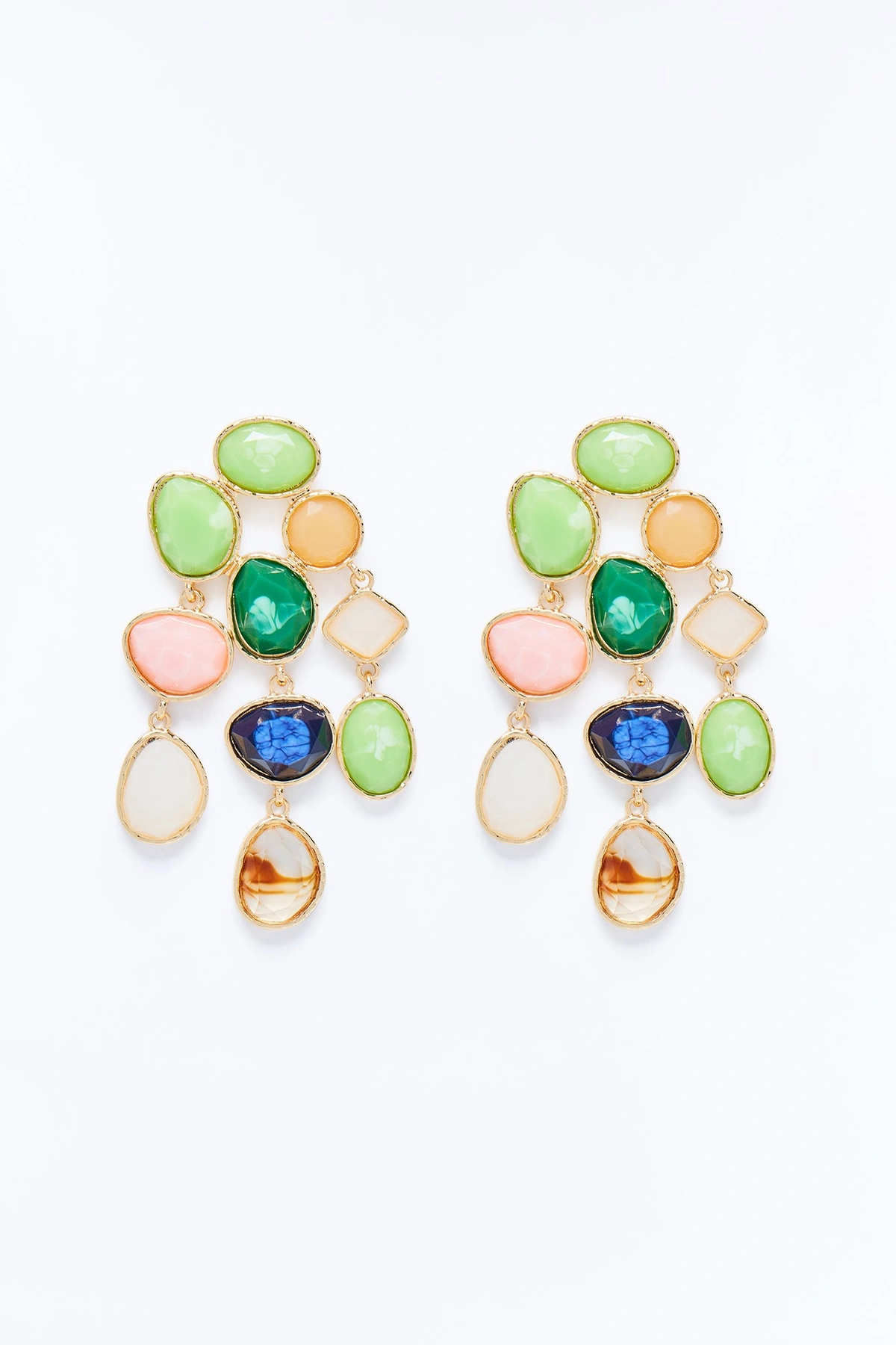 Maddie Jeweled Drop Earrings - Multi Color — Multicolor