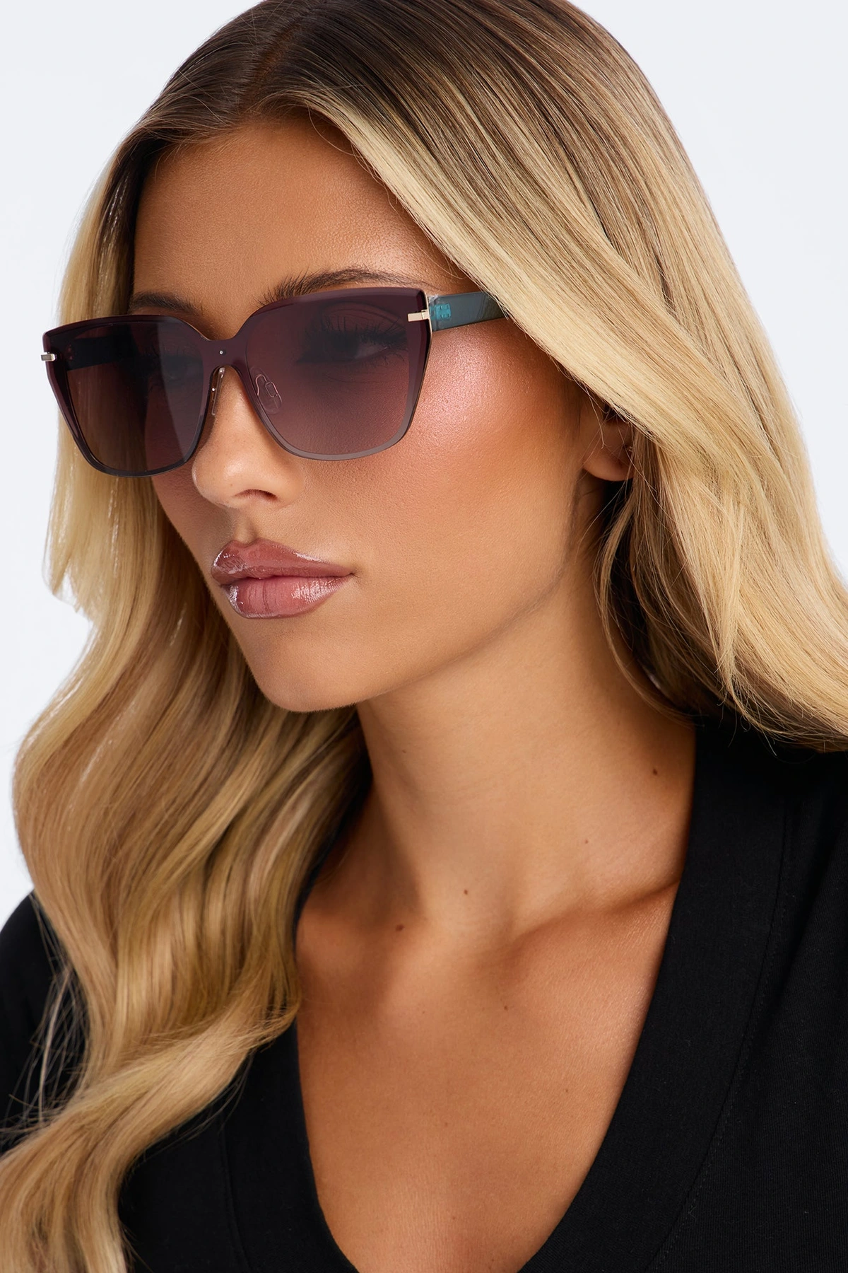Solar Kiss Sunglasses - Blue/combo — Azul/combinação