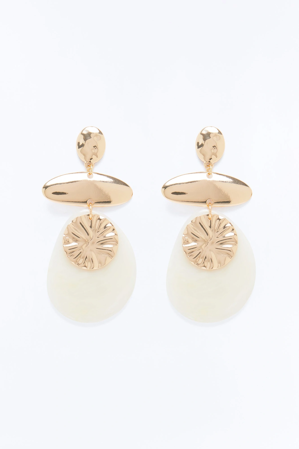 Aura Shine Acrylic Earrings - Gold/combo — Dourado/combinação