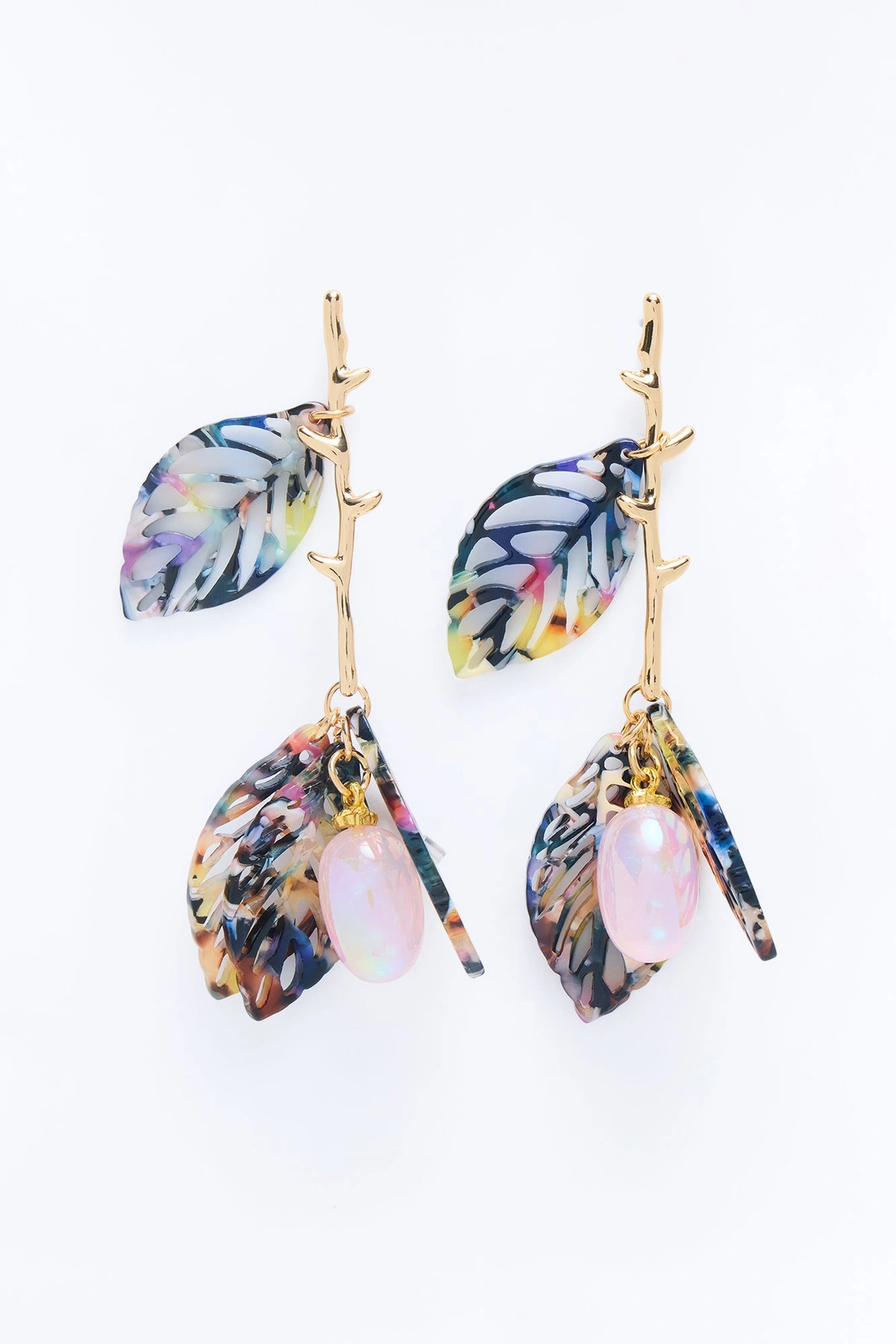 Falling Leaves Drop Earrings - Multi Color — Multicolor